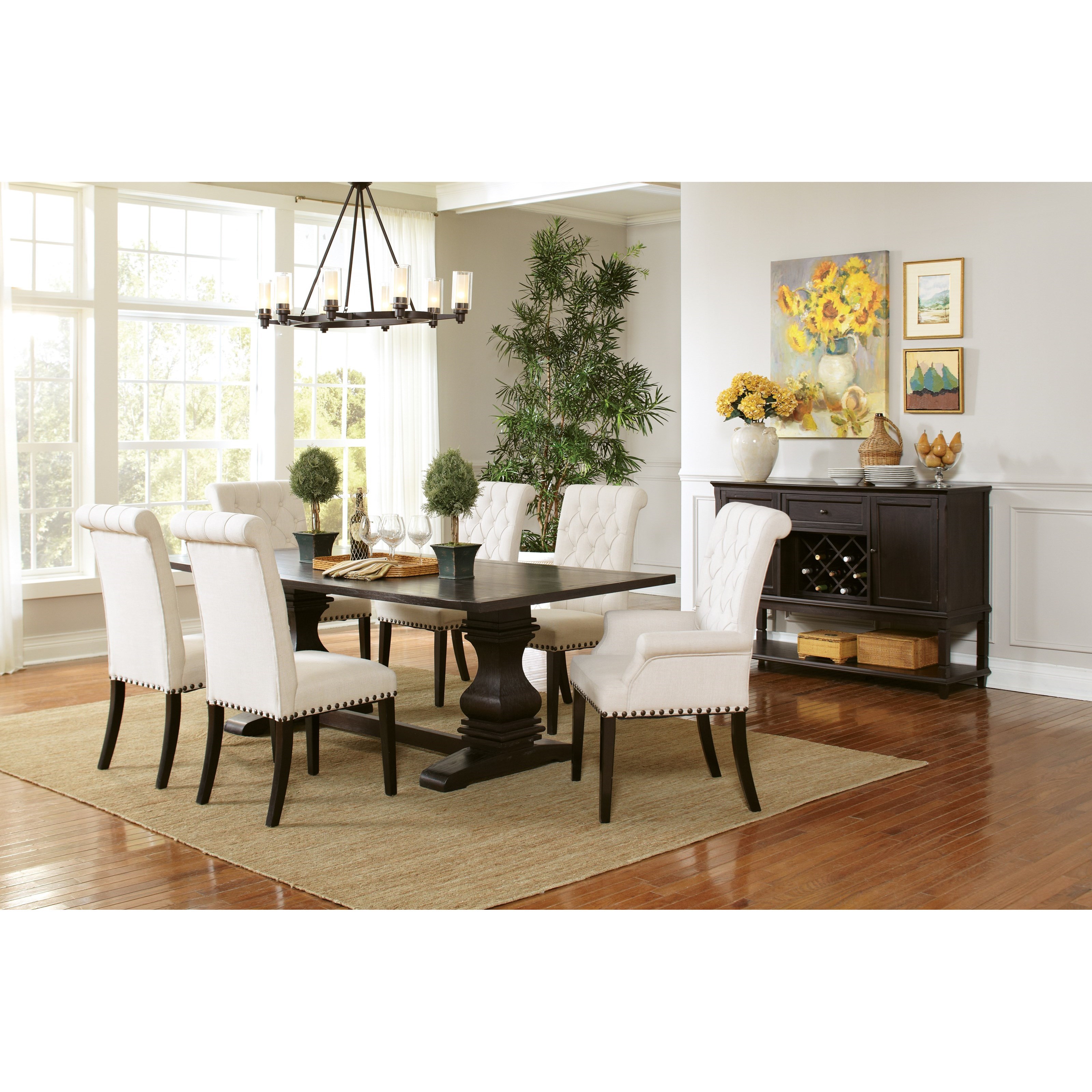 Coaster Parkins 190162 Upholstered Dining Side Chair with Button