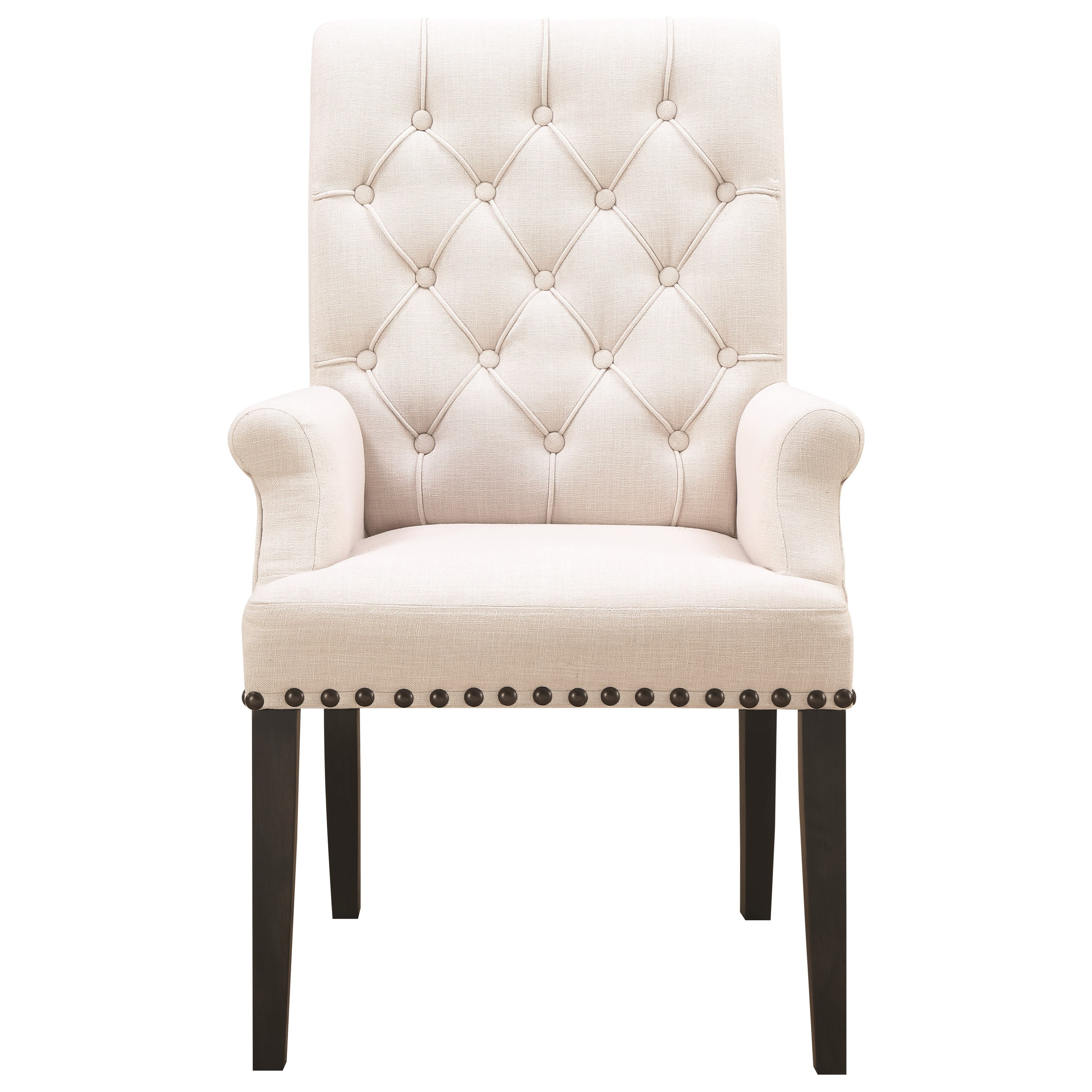 Cream tufted discount dining chairs