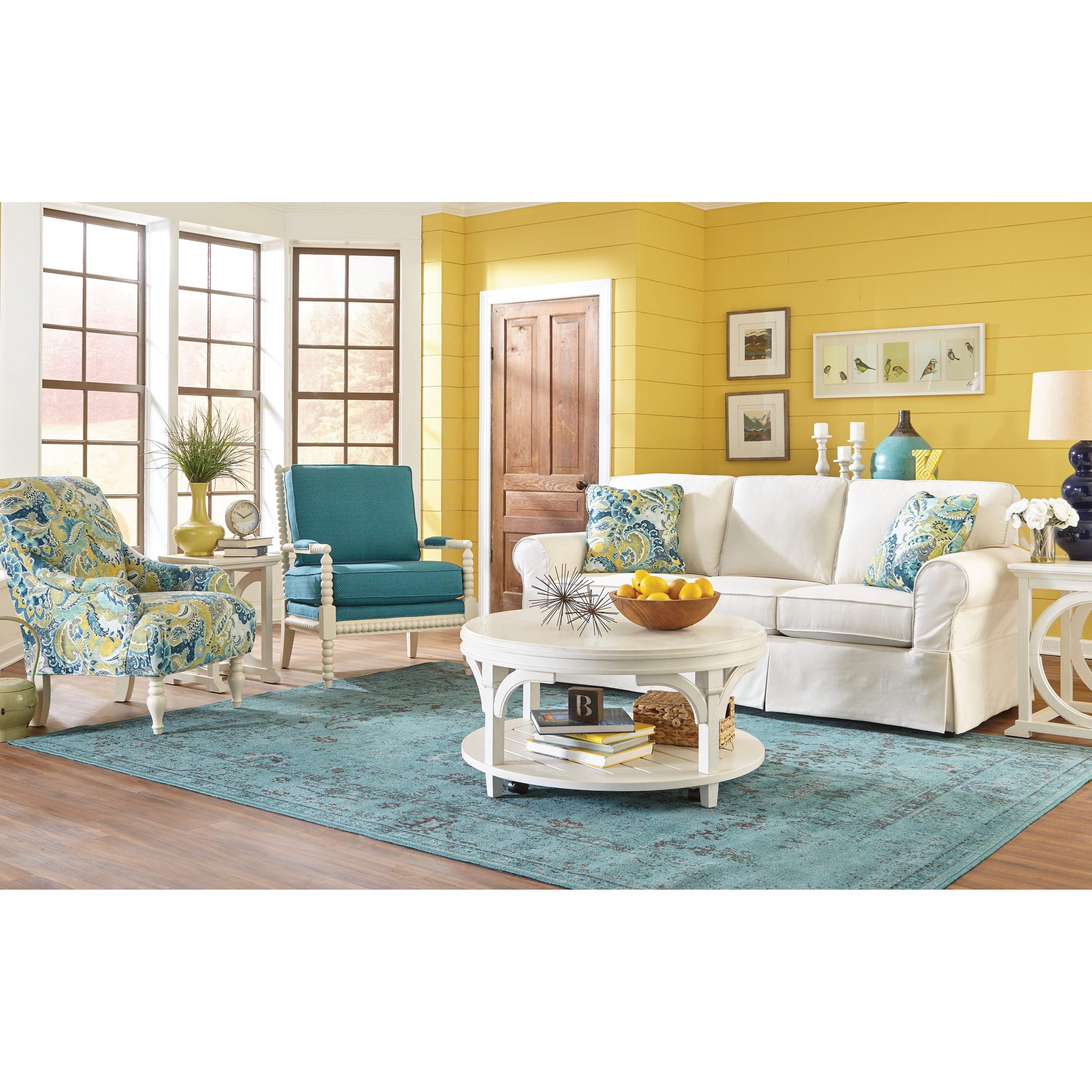 Craftmaster 9229 922950 98 Casual Slipcover Sleeper Sofa with