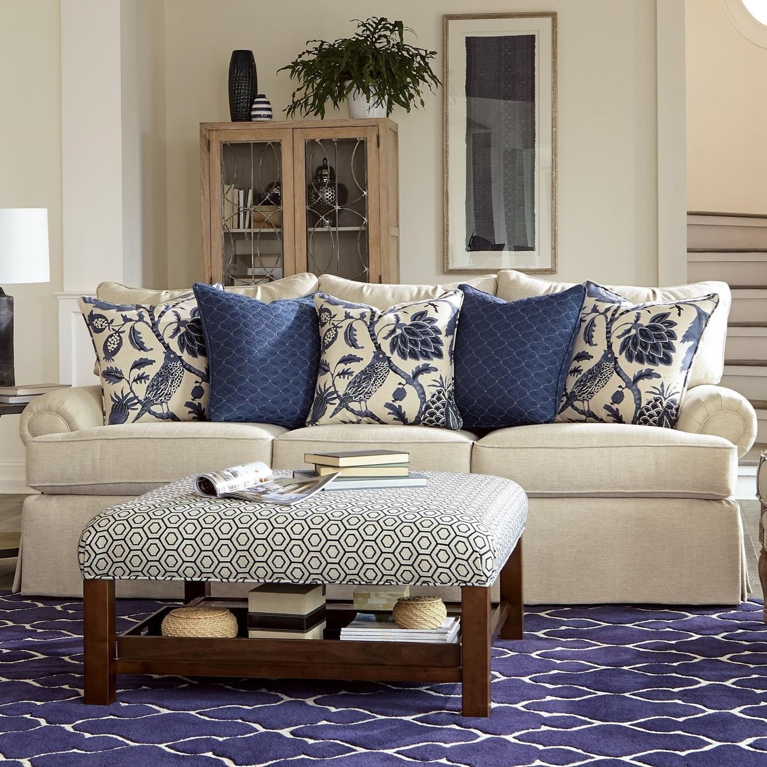 Skirted sofa sale and loveseat