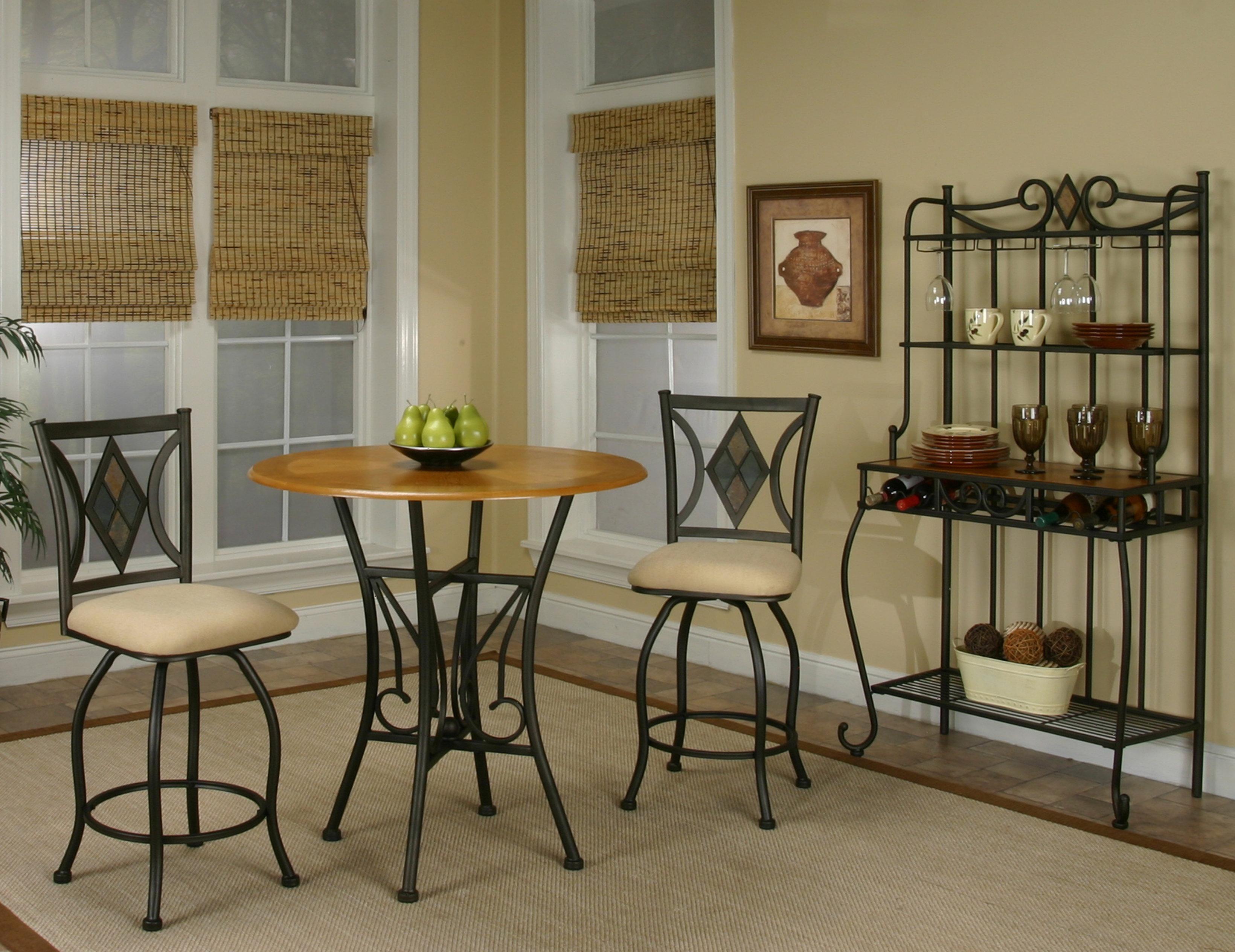 Wrought iron bar on sale height table and chairs