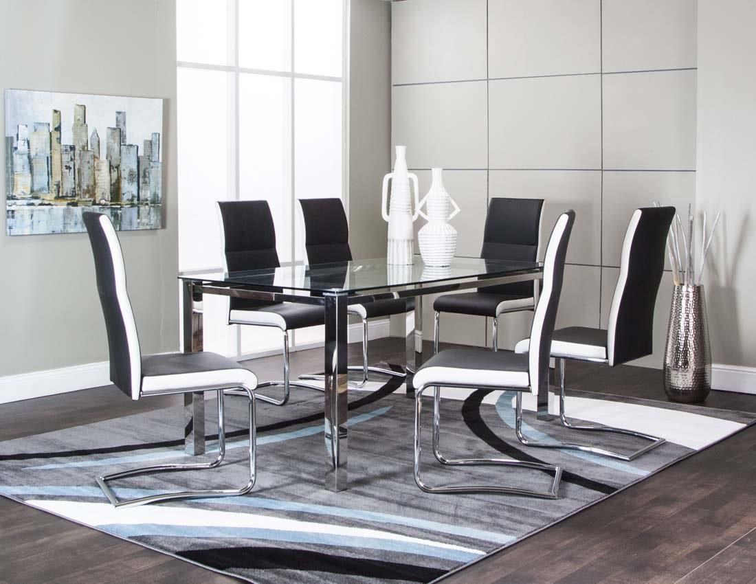 City furniture store glass dining table