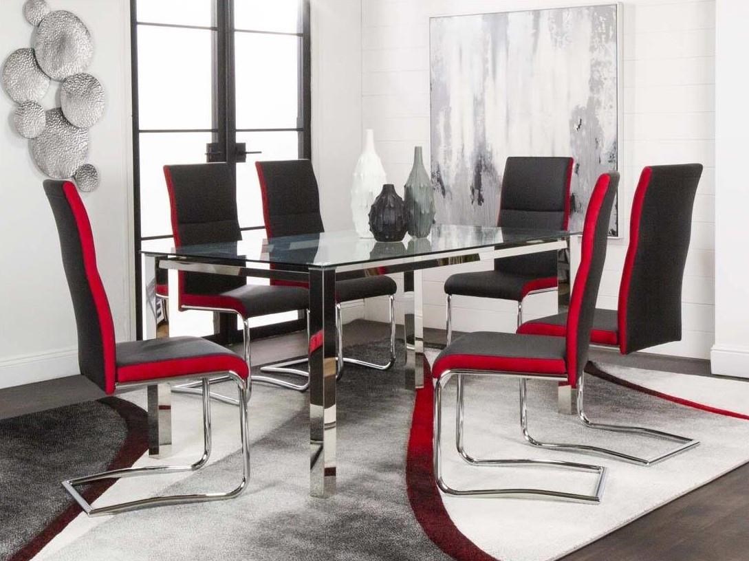 Glass dining room set for 4 cheap