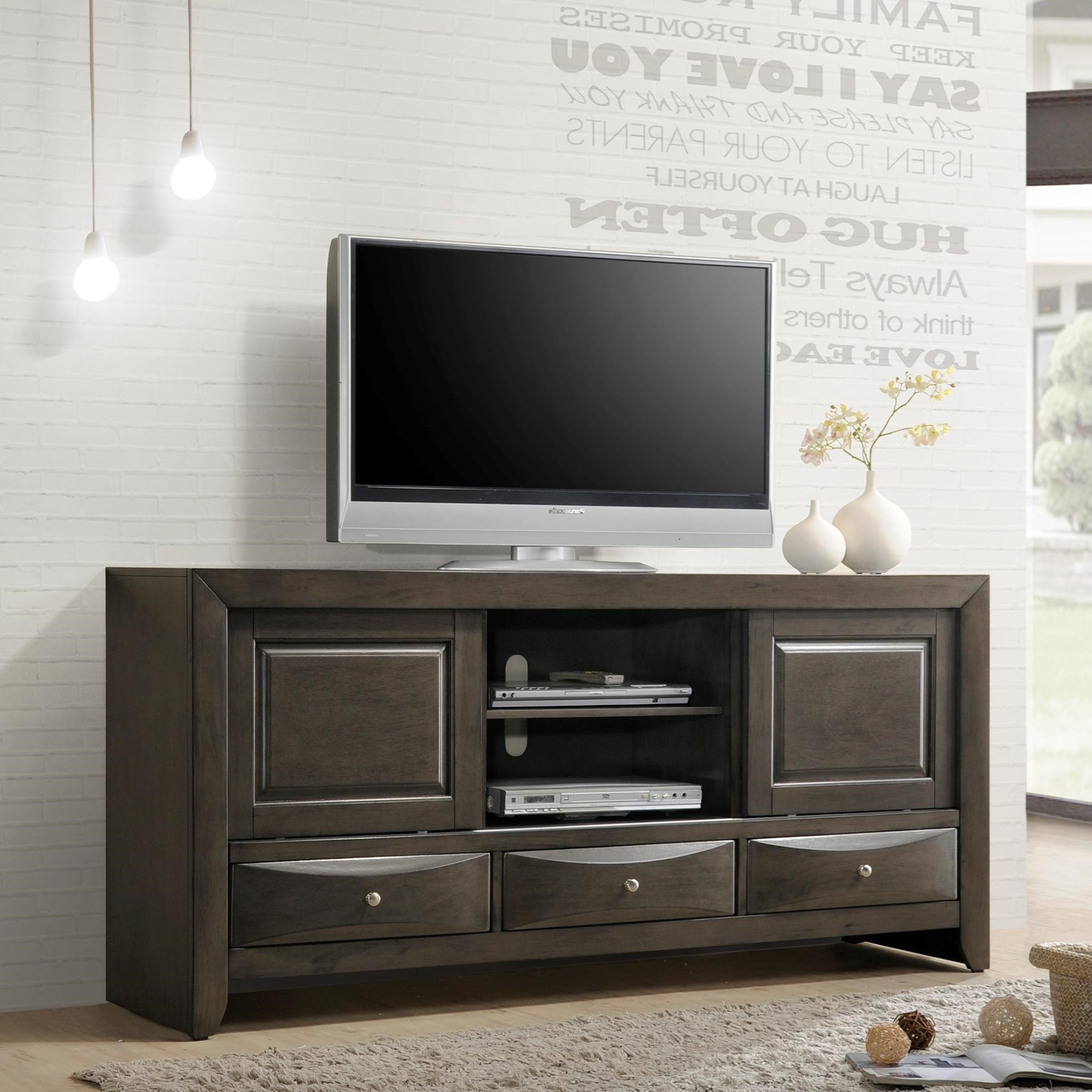 Grey contemporary top tv stand