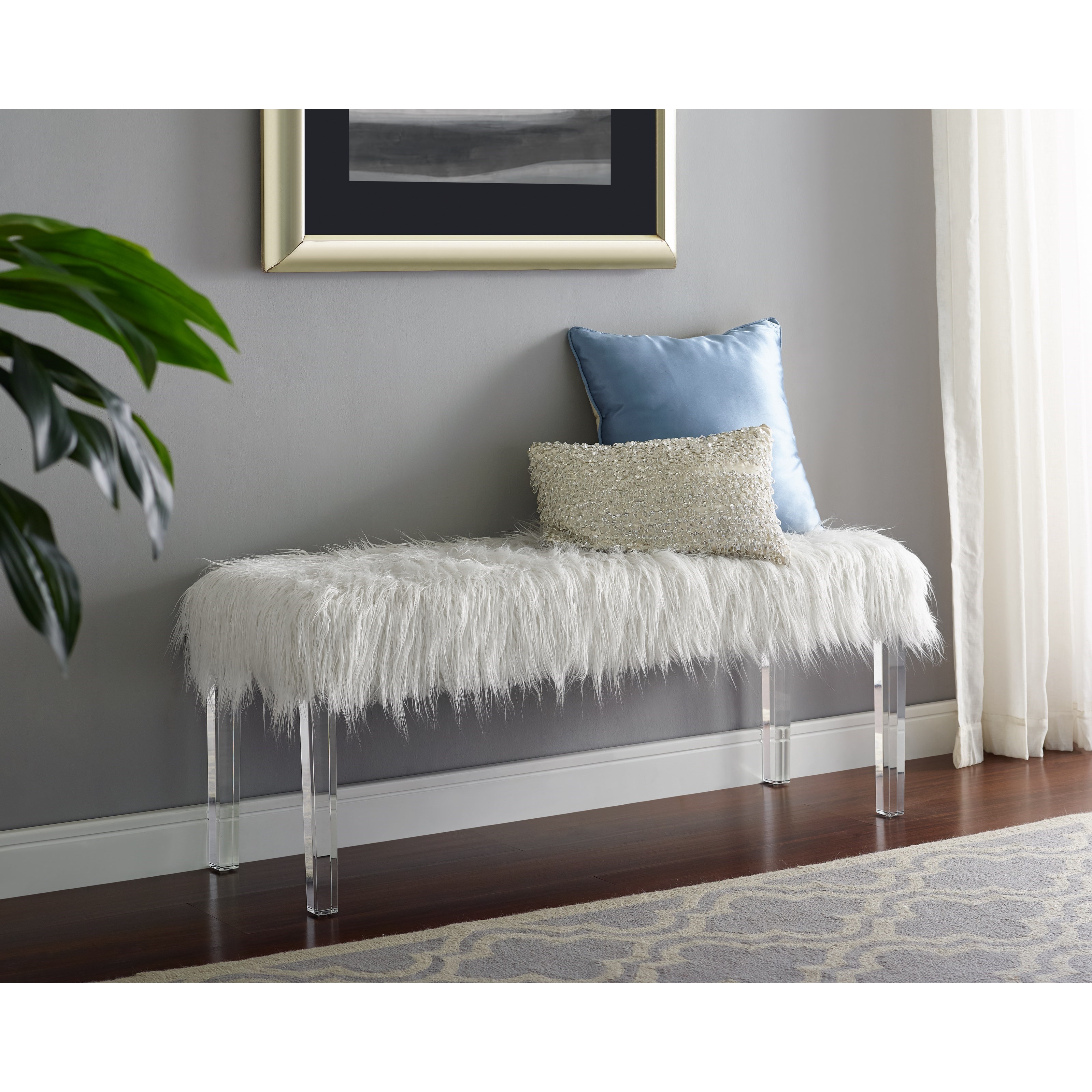 Faux fur bed bench clearance