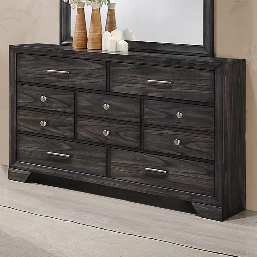 Crown Mark Jaymes B6580 1 Transitional 7 Drawer Dresser Royal Furniture Dressers