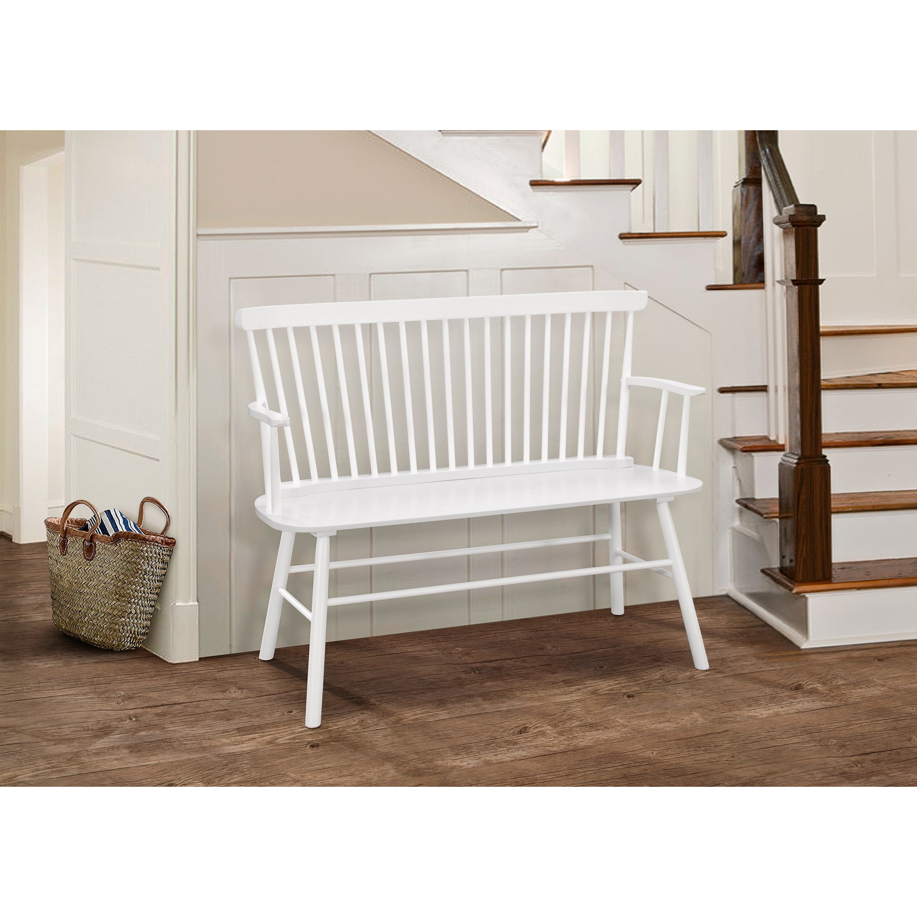 Spindle back deals dining bench