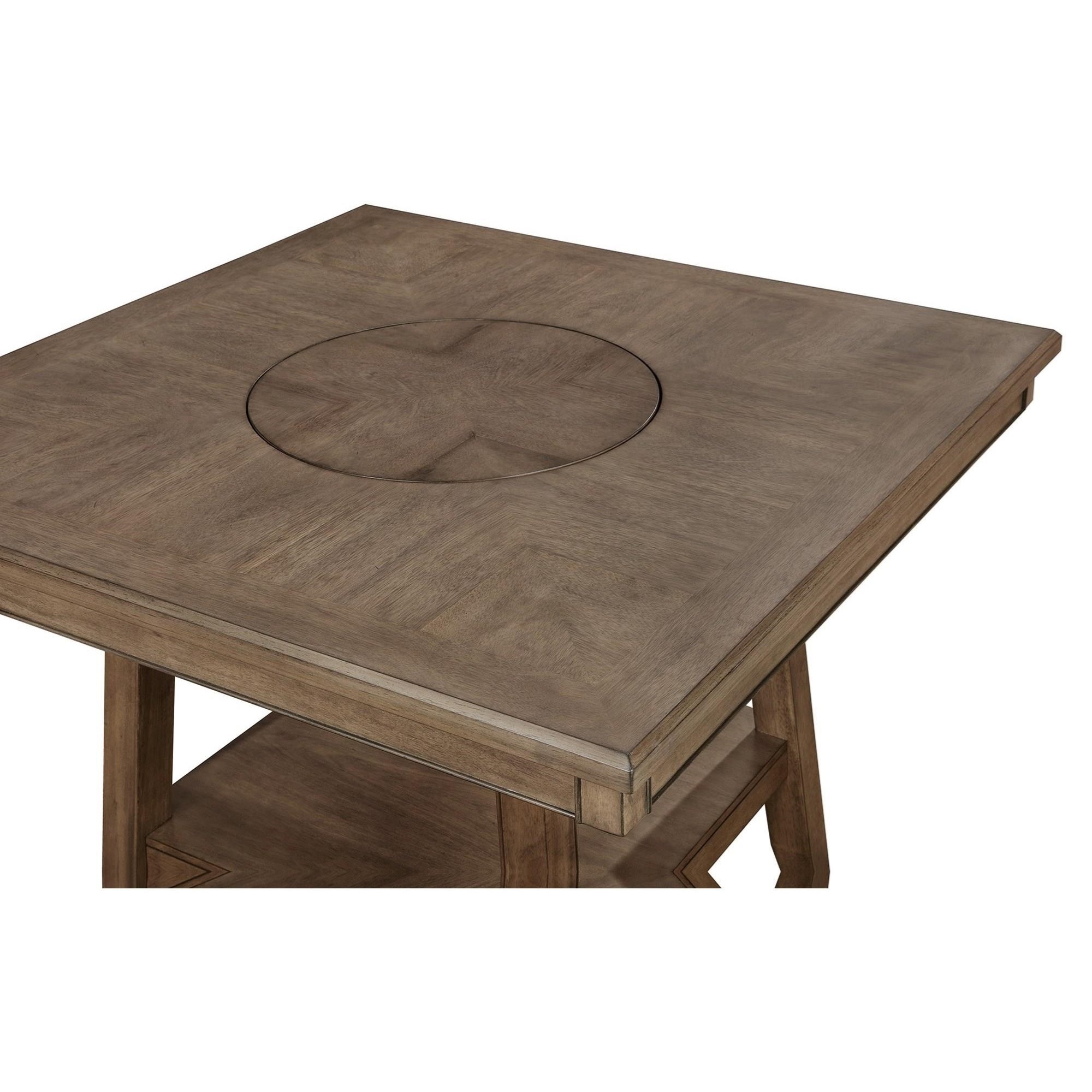 Crown Mark Manning 2731T 4848 Casual Counter Height Table with Lazy Susan Royal Furniture Table Dining formal