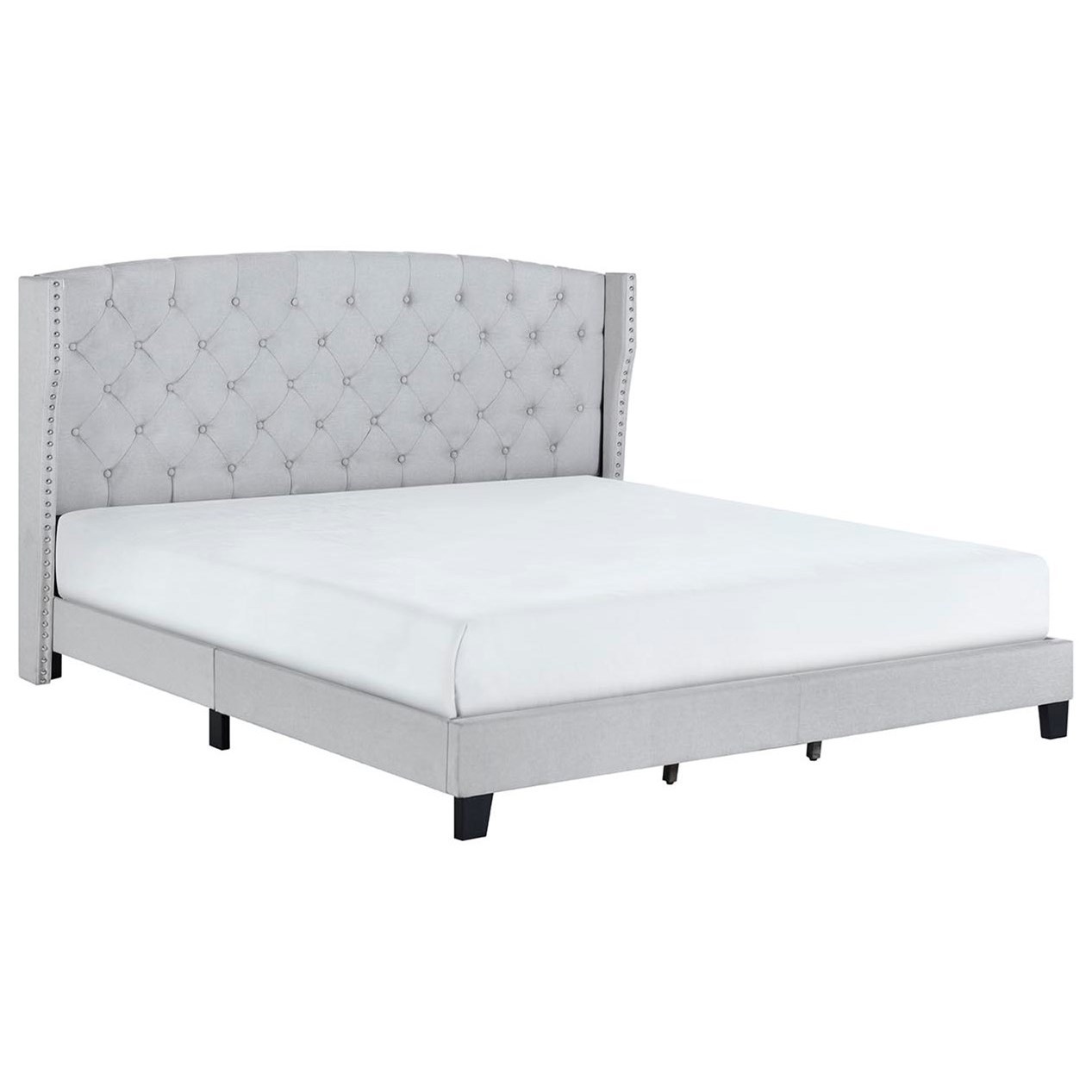 Rosemary king platform gray bed cheap