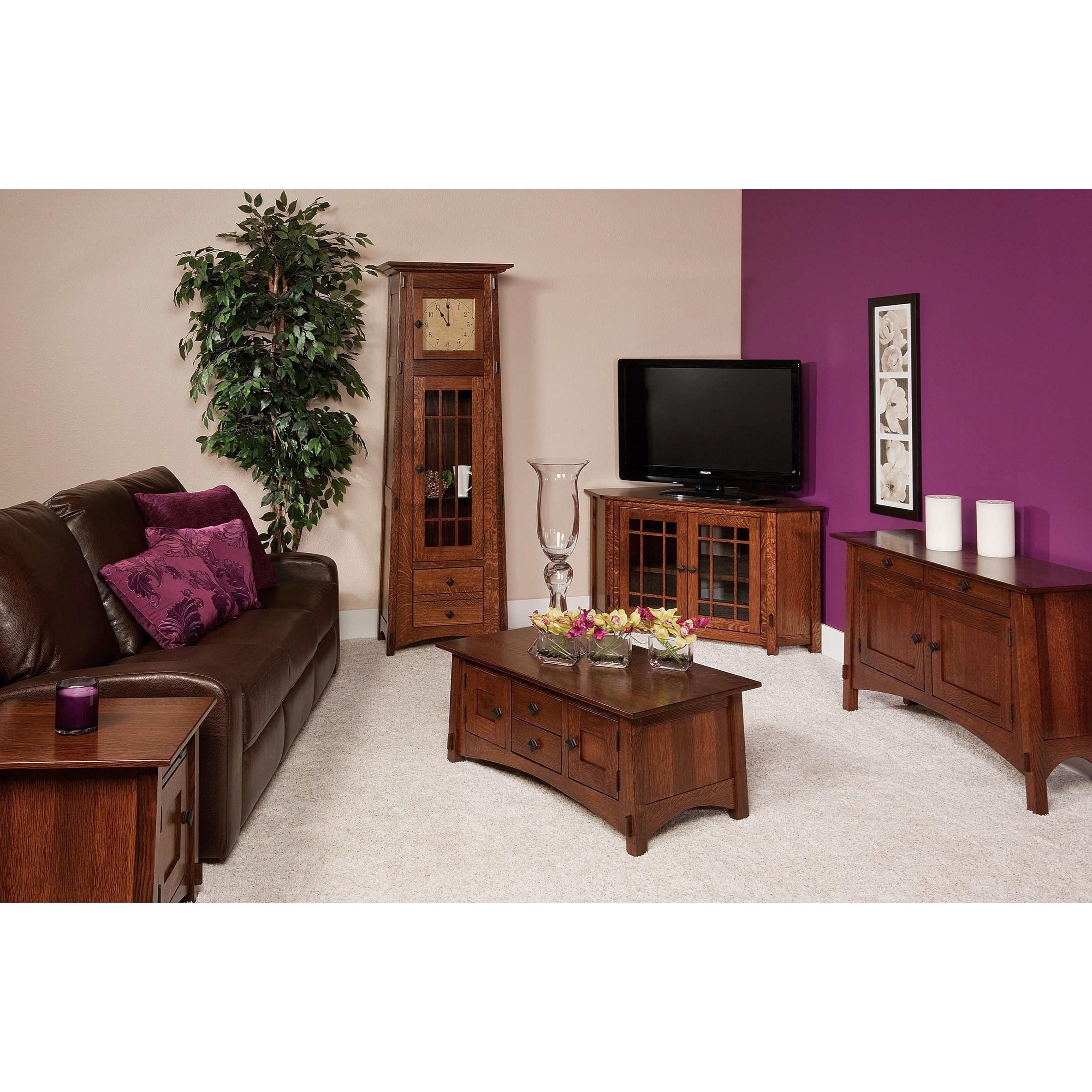 Enclosed sofa discount table
