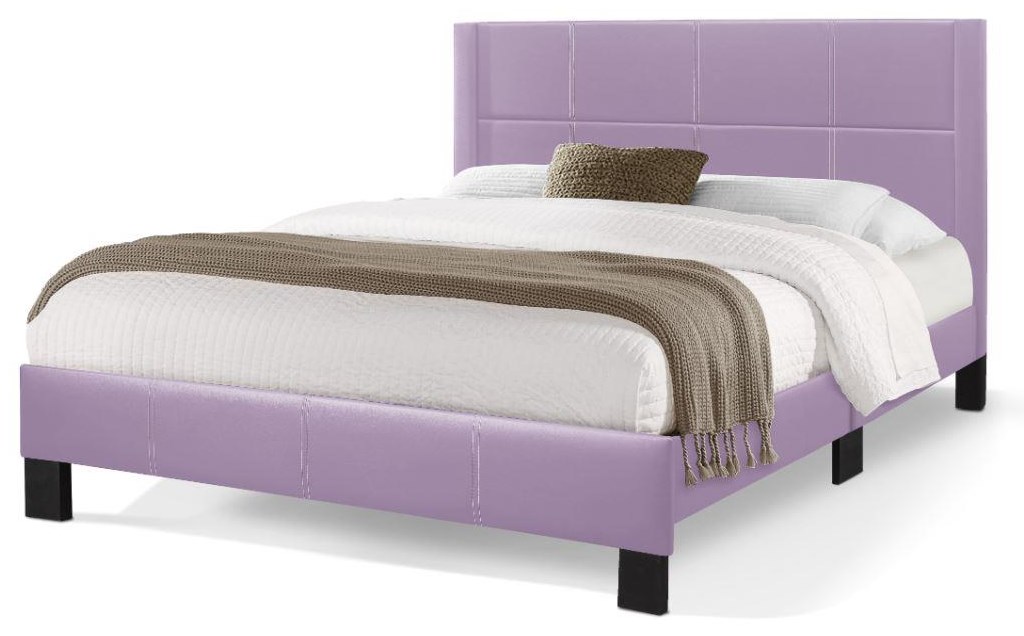 Purple sales upholstered bed