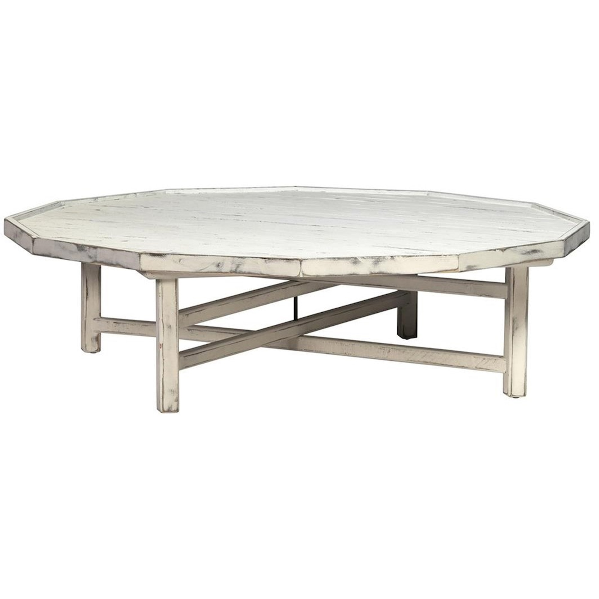 Dovetail Furniture Kilmaine DOV3211 Distressed Coffee Table Alison
