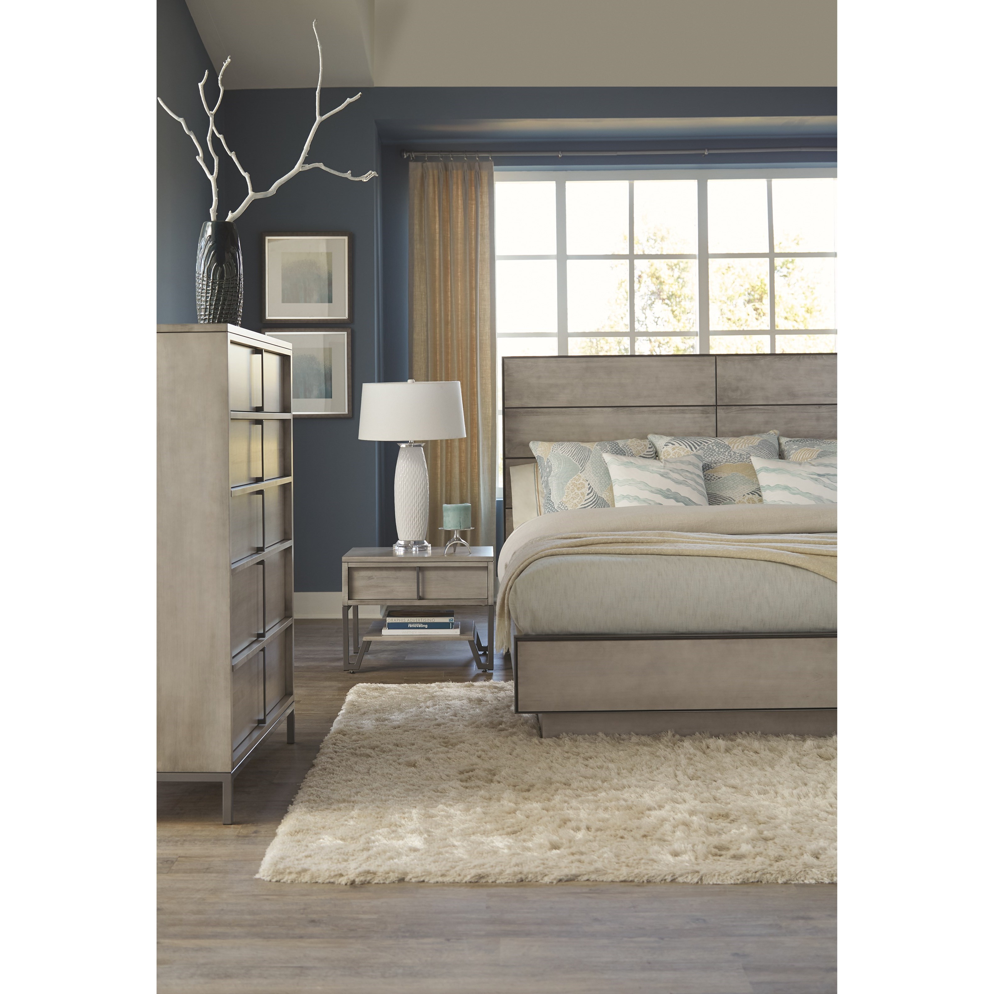 Durham Milestone 196 206 Contemporary Low Nightstand with Soft