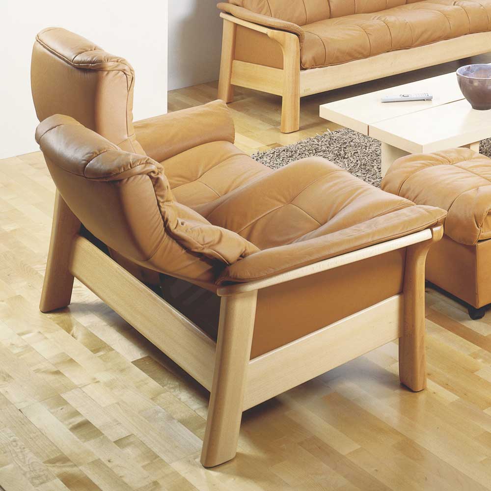 High back outlet leather loveseat