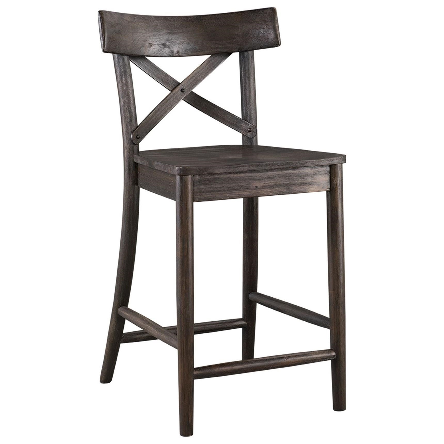 Rustic counter top stools with backs