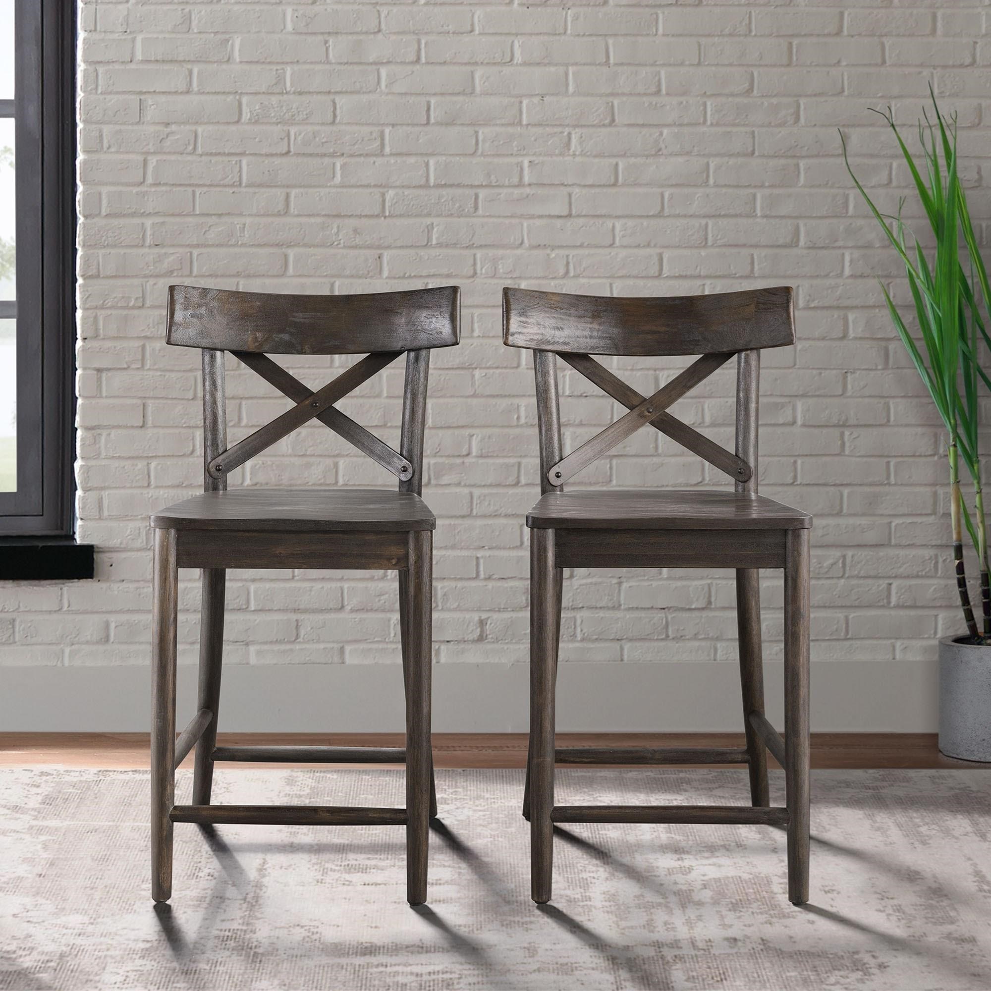 Cross back counter height stools deals
