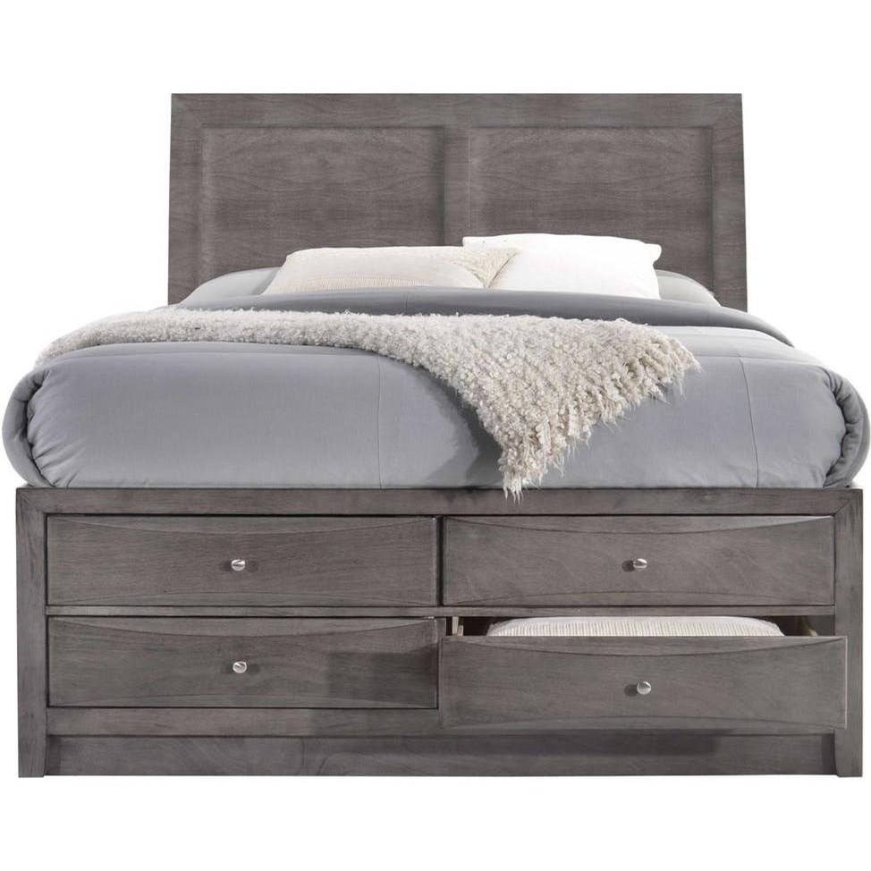 Emily grey storage discount bed