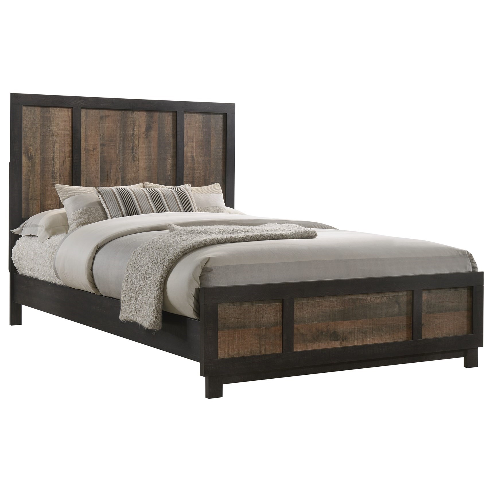 Elements Harlington HG100QB Transitional Queen Panel Bed Royal