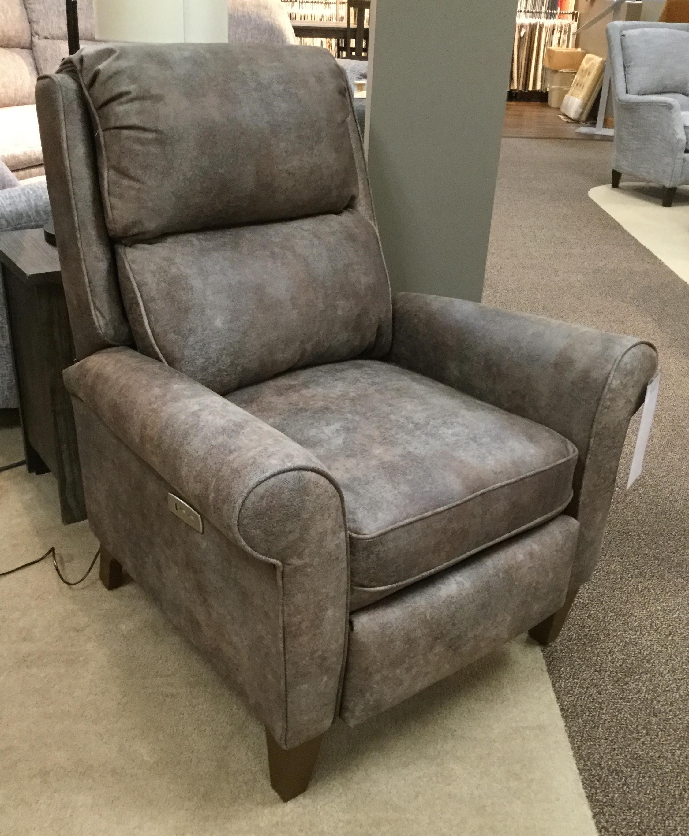 Kensington Hill Brown Paisley Recliner Ferguson High Leg Reclining