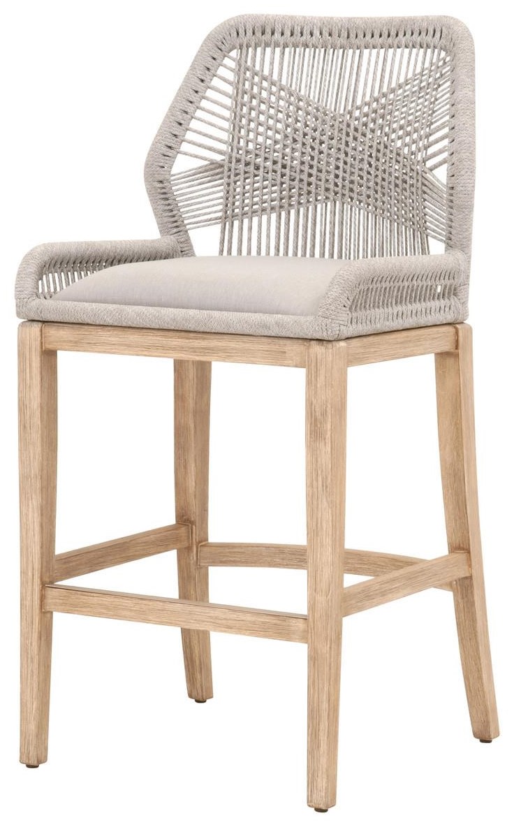 Flat rattan counter stool sales