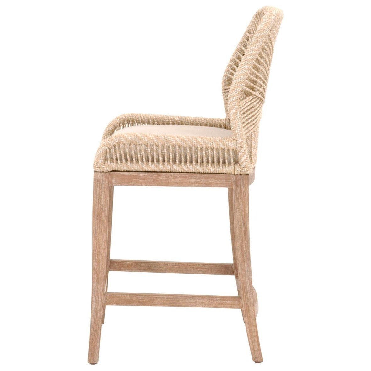 Essentials for Living Woven 6808CS.SND LGRY Loom Rope Weave Counter Stool Baer s Furniture Bar Stools