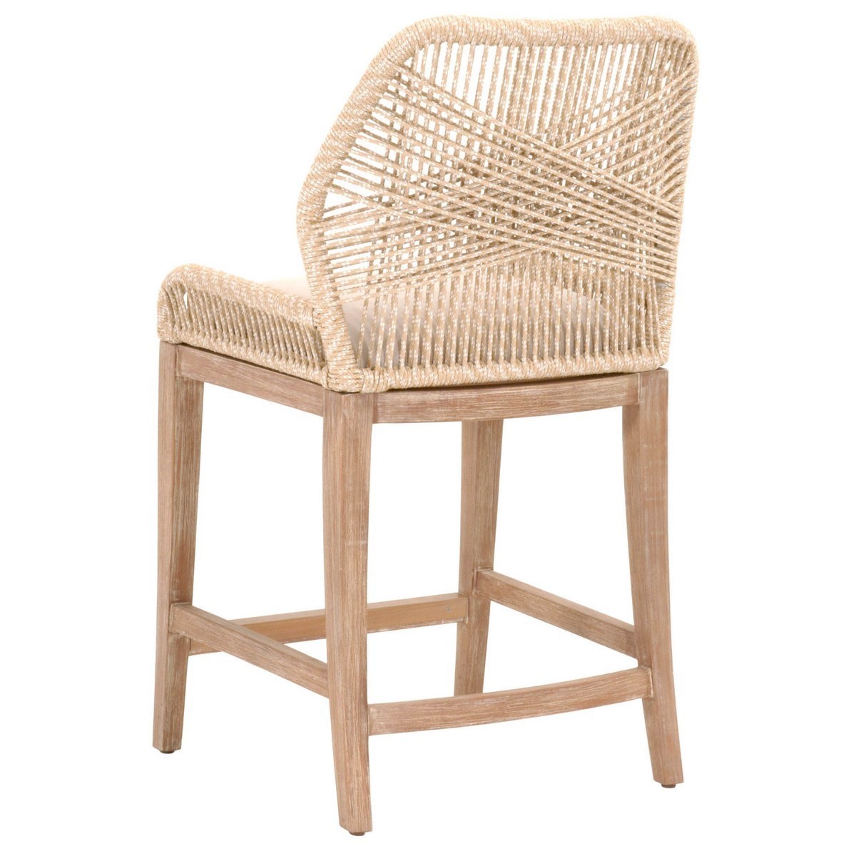 Essentials for Living Woven 6808CS.SND LGRY Loom Rope Weave Counter Stool Baer s Furniture Bar Stools
