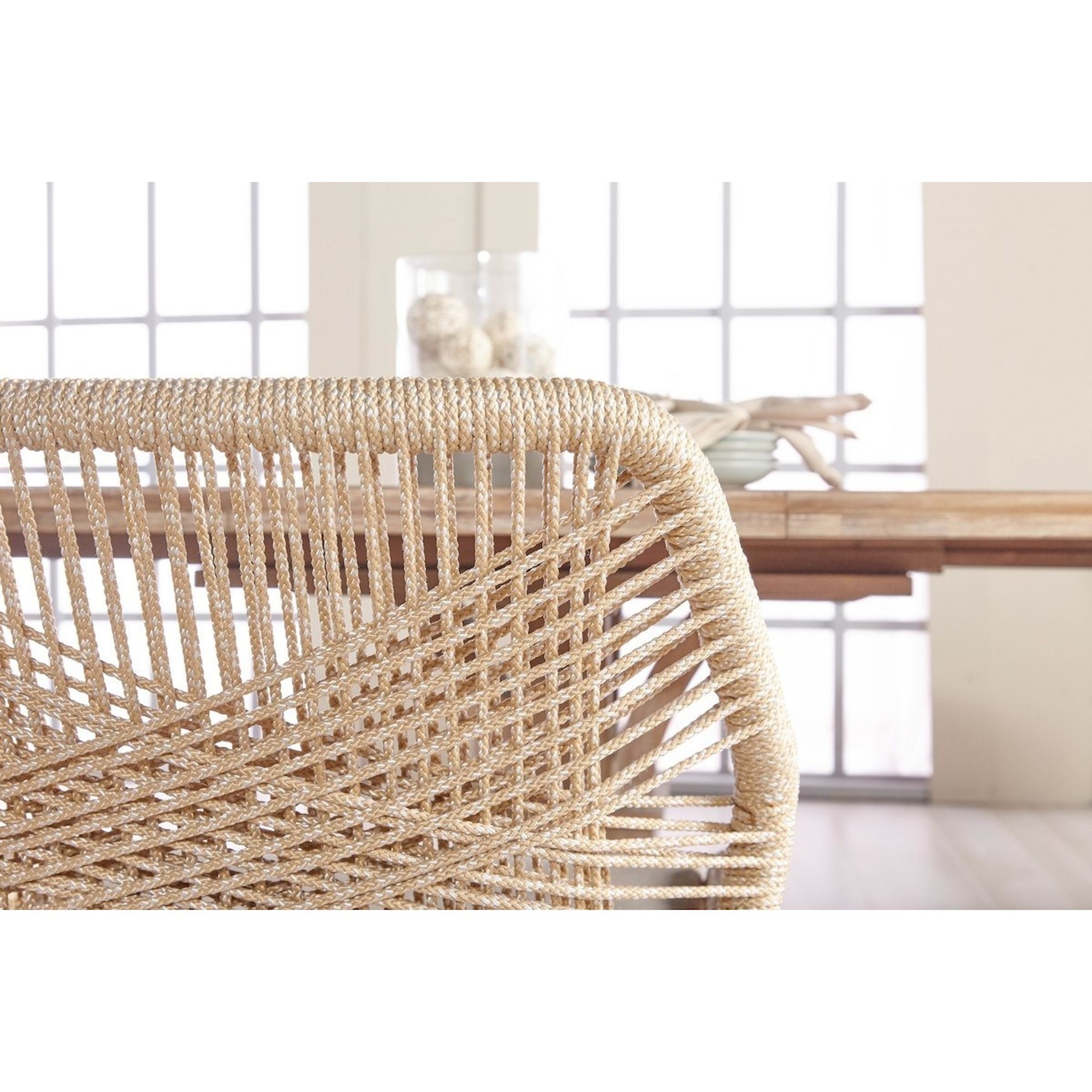 Essentials for Living Woven 6808KD.SND/LGRY Loom Woven Rope Dining