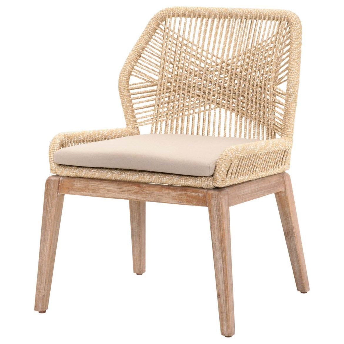 Essentials for Living Woven 6808KD.SND LGRY Loom Woven Rope Dining