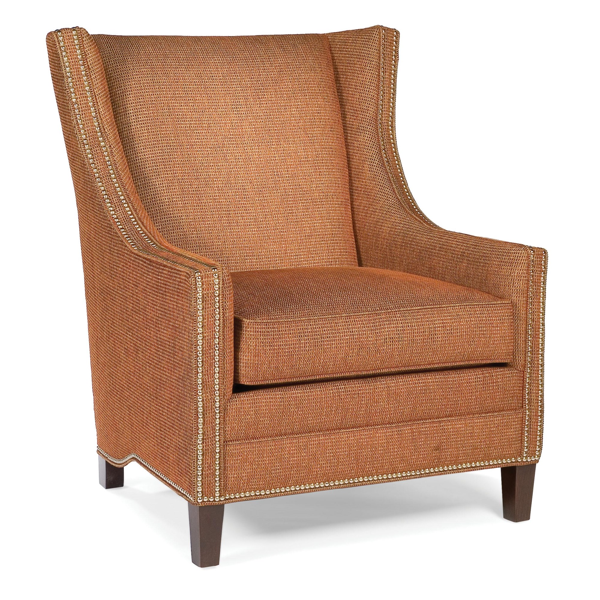 Modern fabric on a traditional chair.  Dining chair upholstery, Upholstery fabric  for chairs, Modern wingback chairs