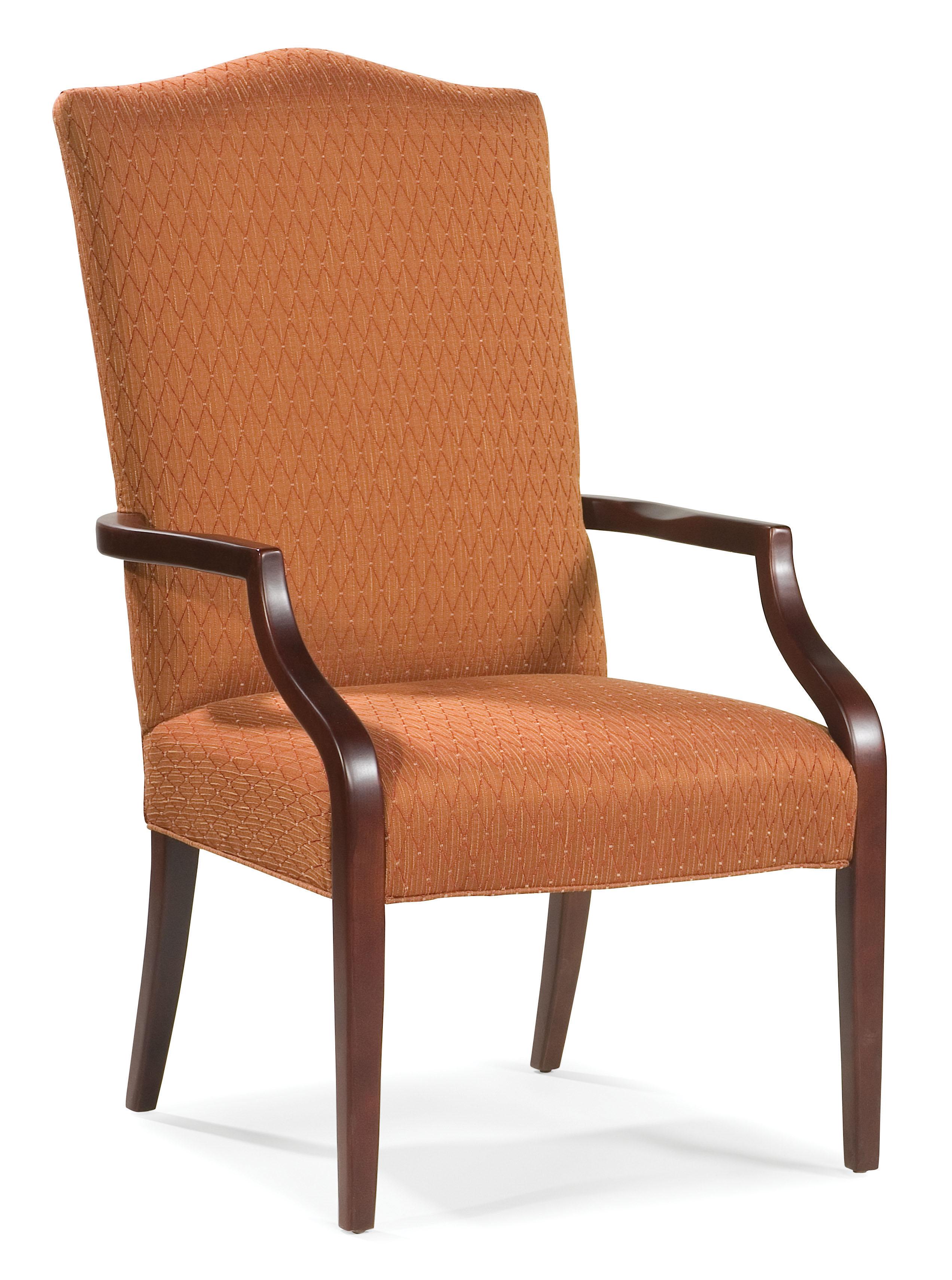 Fairfield Chairs 5491 01 Slender Exposed Wood Chair with Camel Back Jacksonville Furniture Mart Uph Upholstered Chairs