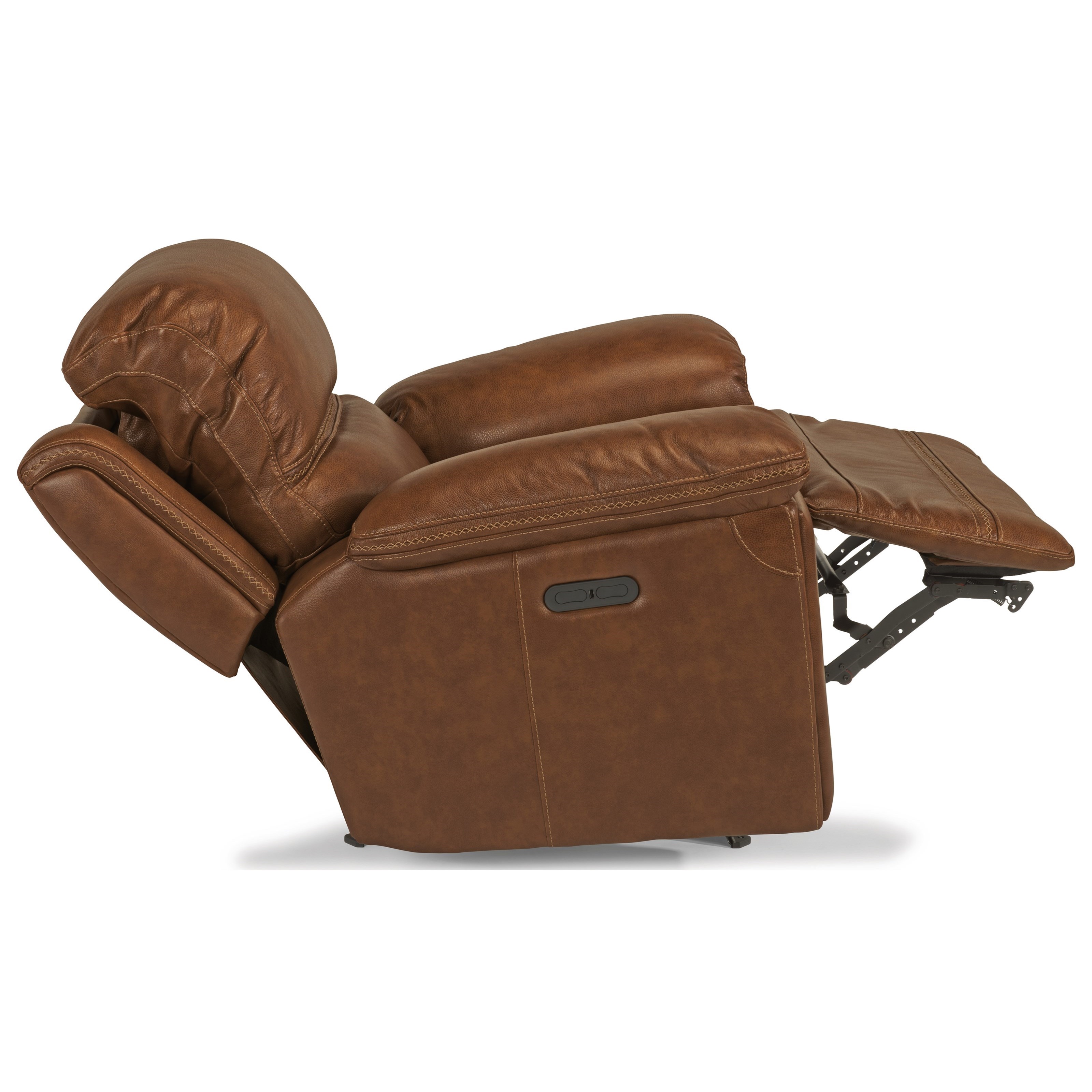 Flexsteel fenwick leather power on sale gliding recliner with power headrest