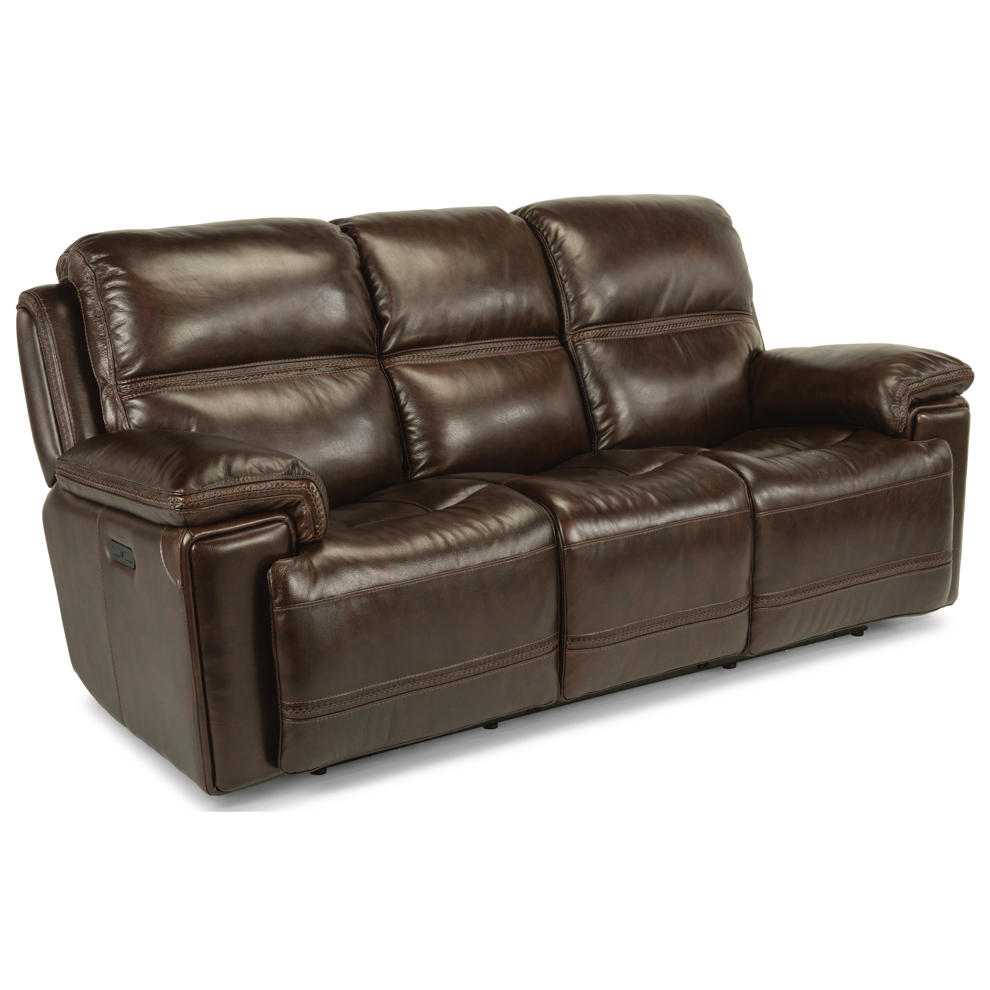 Flexsteel leather shop couch