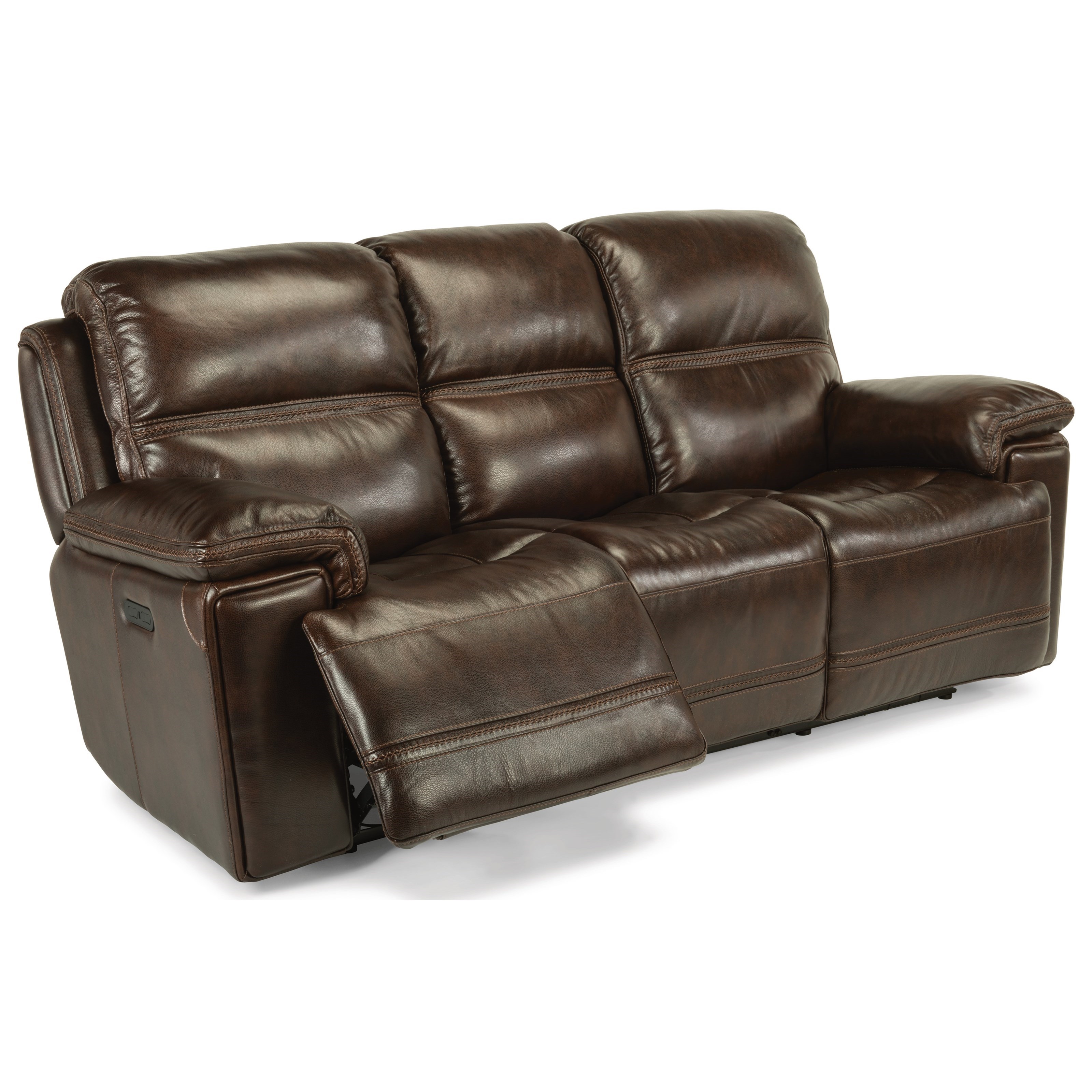 Home styles by flexsteel lux leather sales power motion reclining sofa & recliner