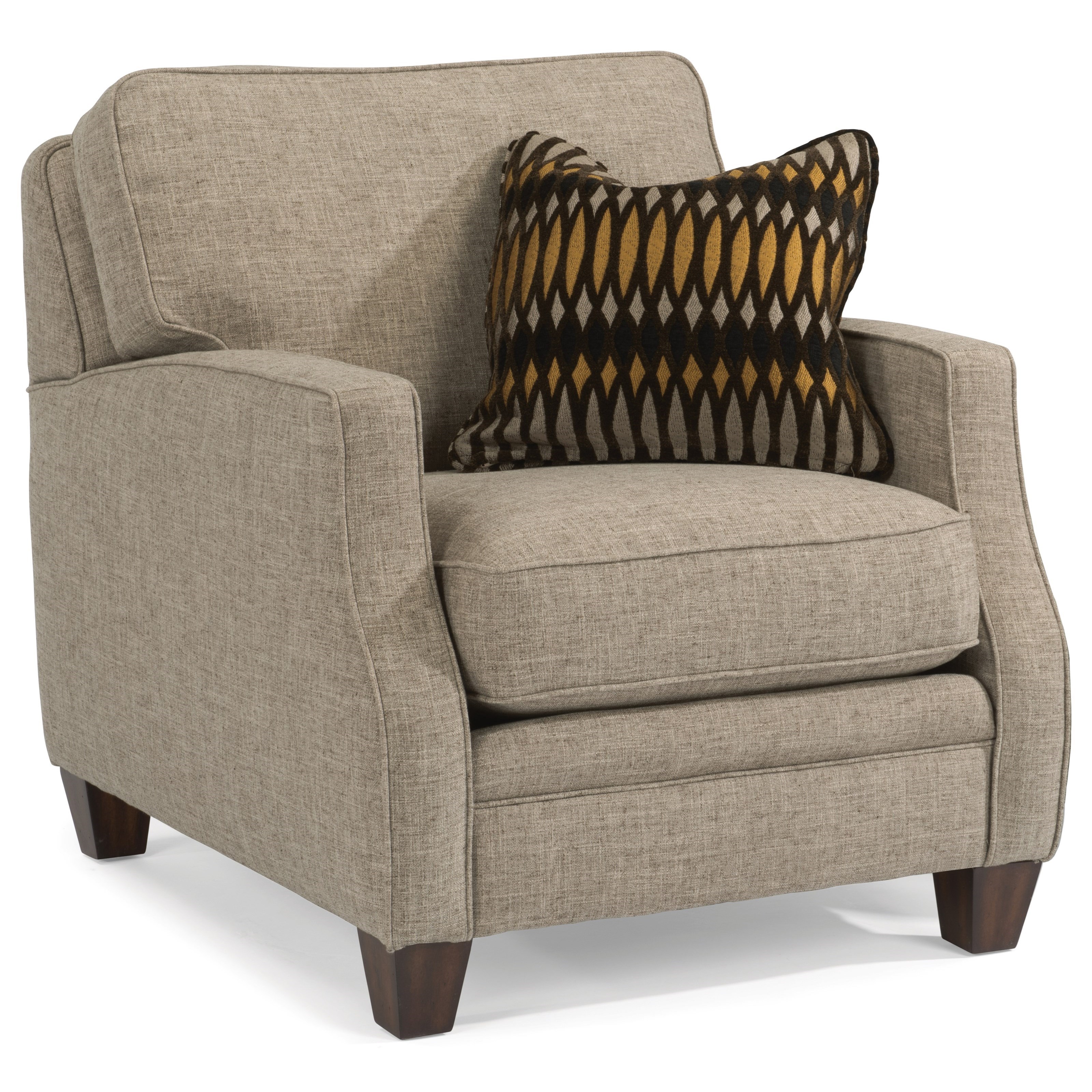Flexsteel Lennox 7564 10 720 80 Transitional Chair with Scalloped