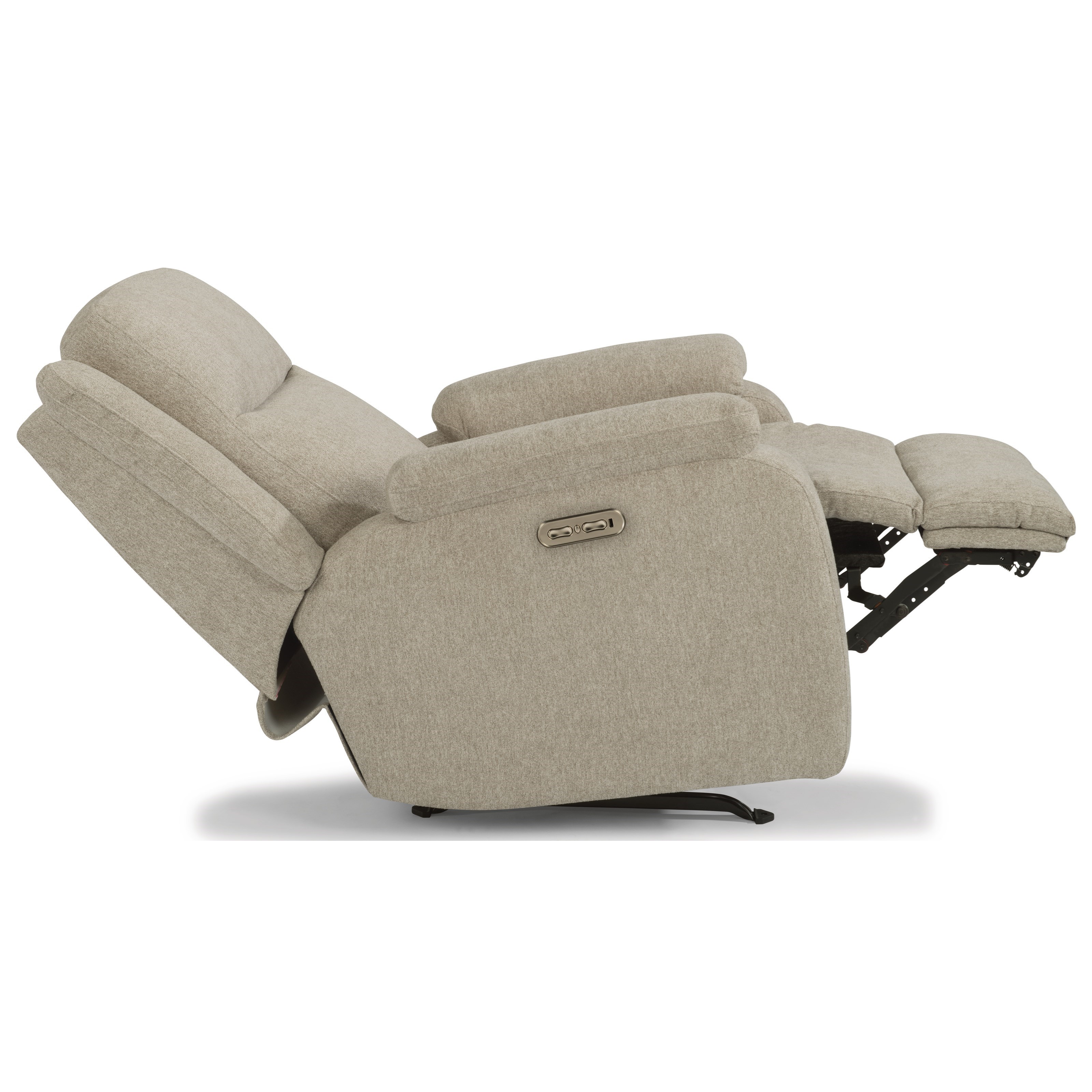 Flexsteel clive fabric power online recliner with power headrest