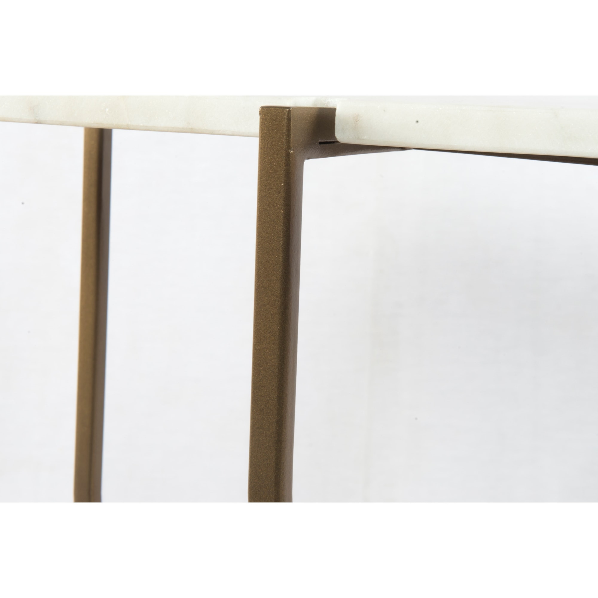 Four Hands Marlow IMAR150 Olivia Square Marble Nightstand with