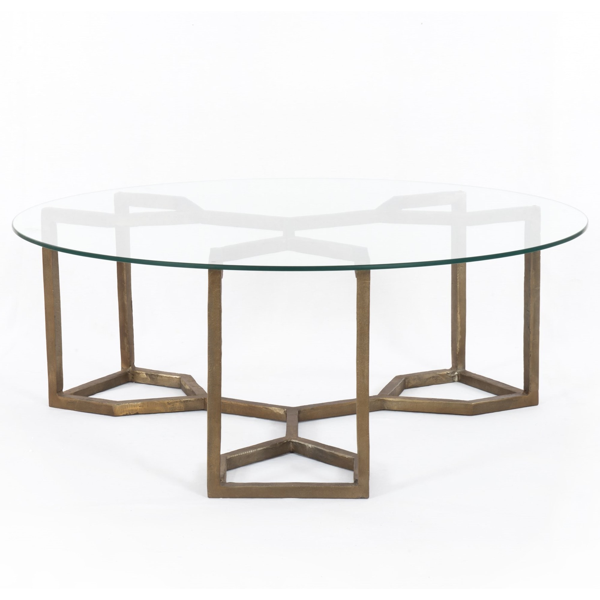 Four Hands Marlow IMAR191 Naomi Round Coffee Table Malouf Furniture