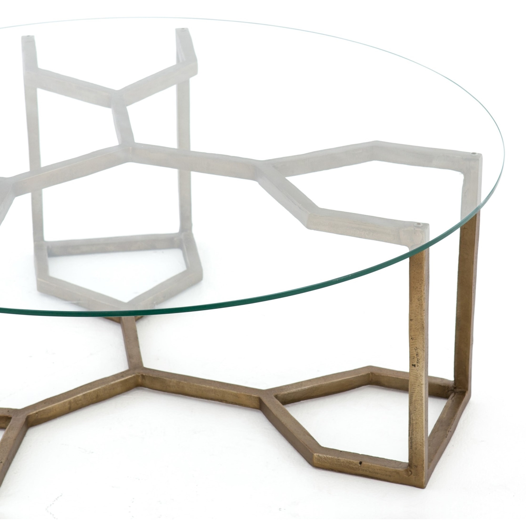 Four Hands Marlow IMAR191 Naomi Round Coffee Table Malouf Furniture Co. Cocktail/Coffee Tables