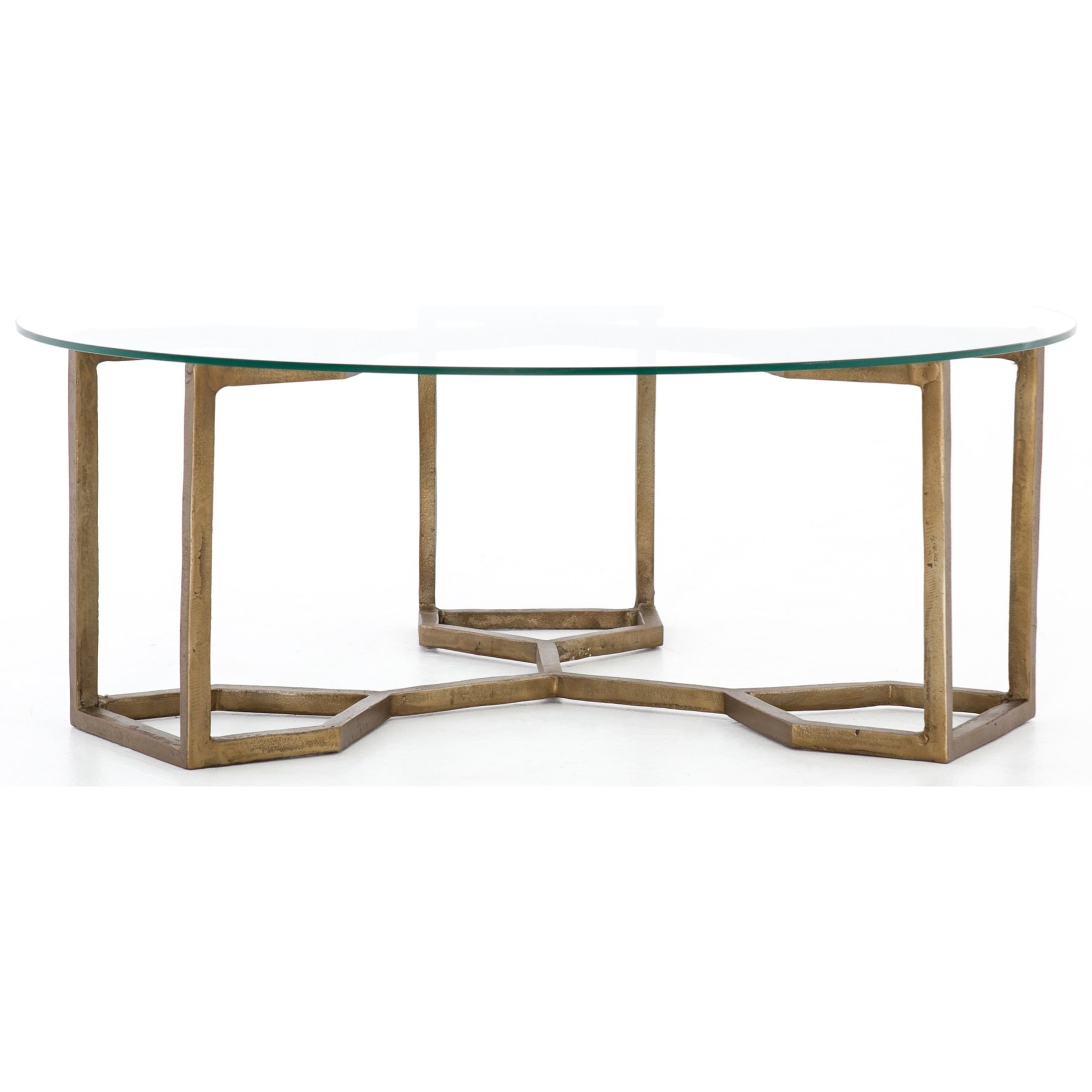 Four Hands Marlow IMAR191 Naomi Round Coffee Table Malouf Furniture Co. Cocktail/Coffee Tables