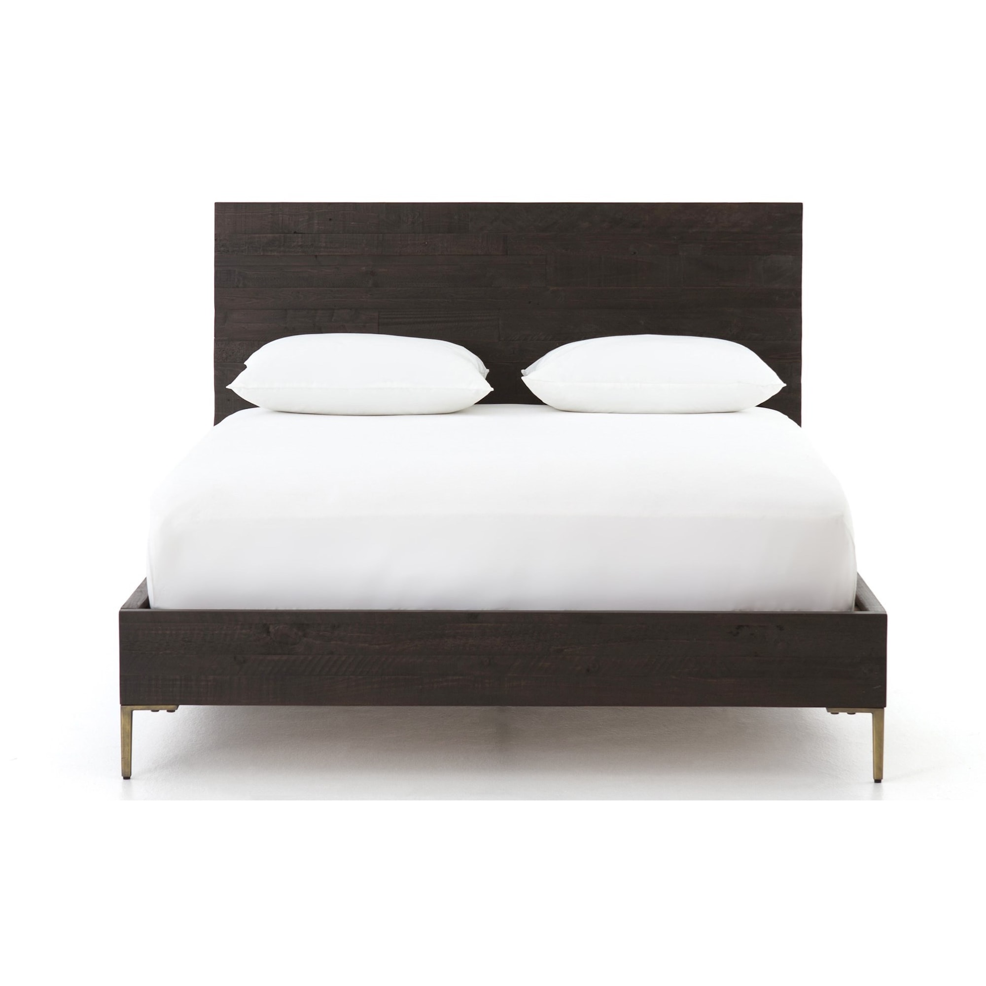 Four Hands Wyeth VWYT002QB Queen Reclaimed Pine Bed with Steel Legs