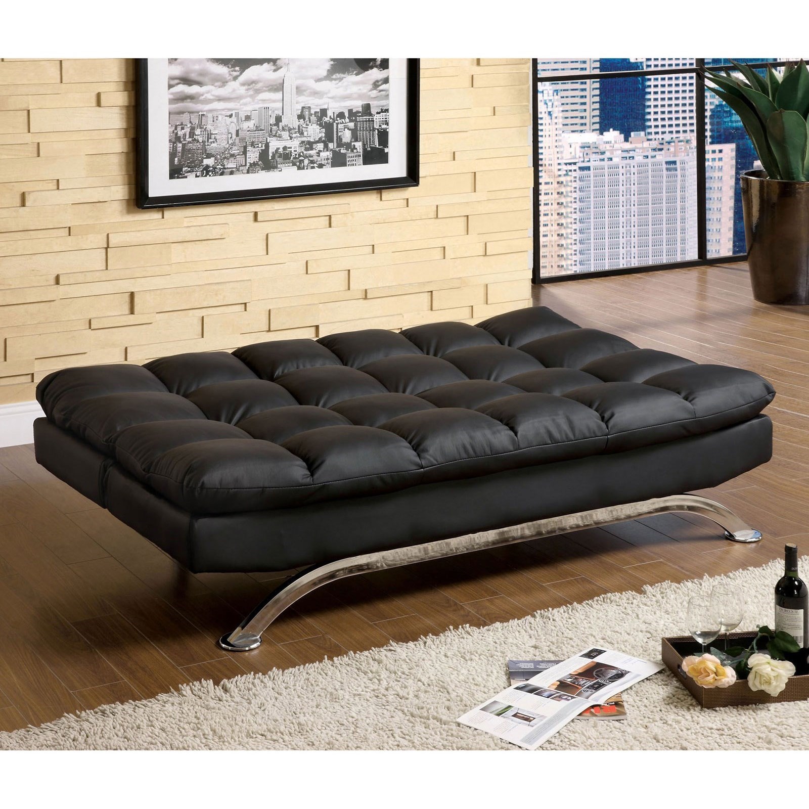 Furniture of america aristo futon sofa deals