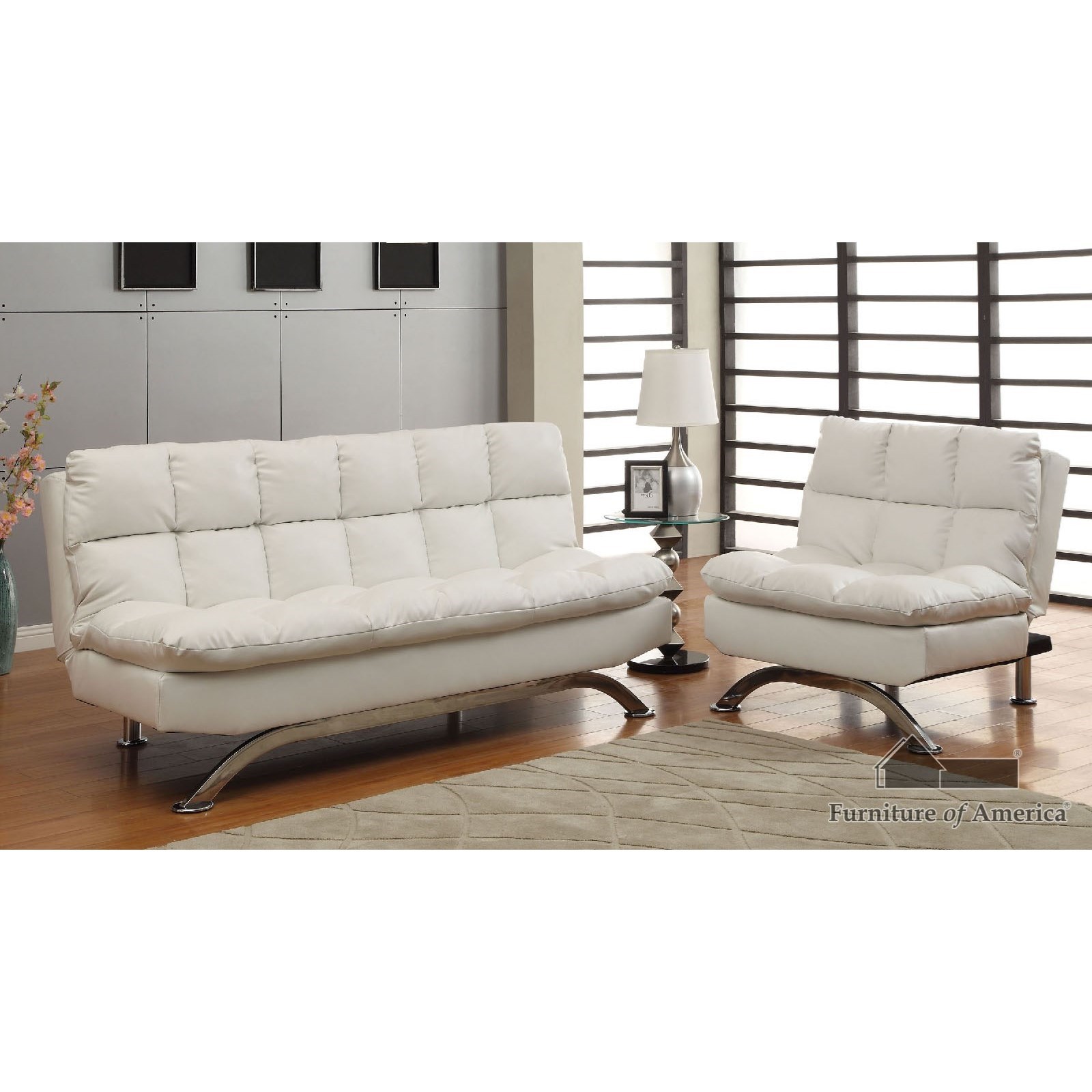 Furniture of america aristo futon sofa sales