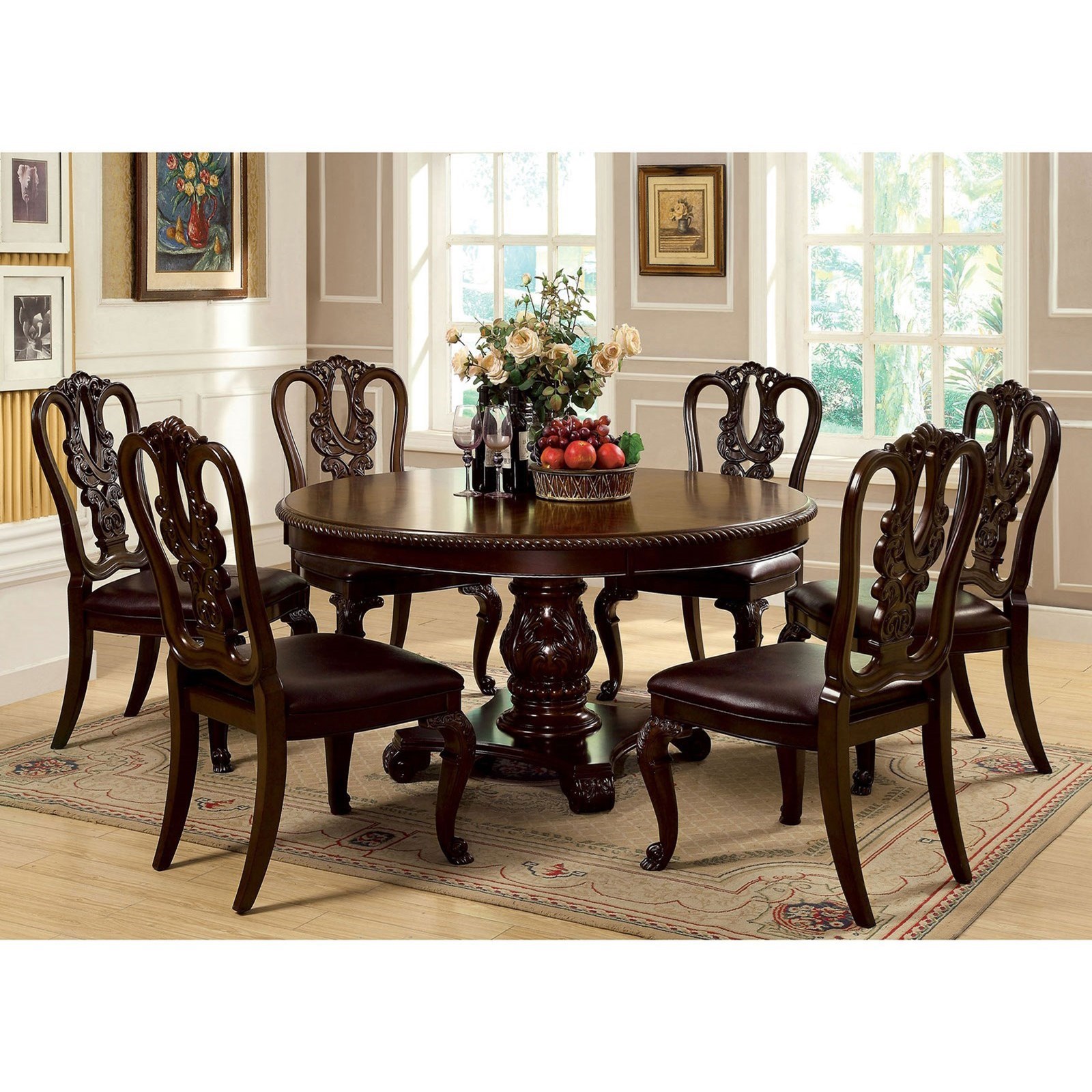 Traditional kitchen table and chairs sales