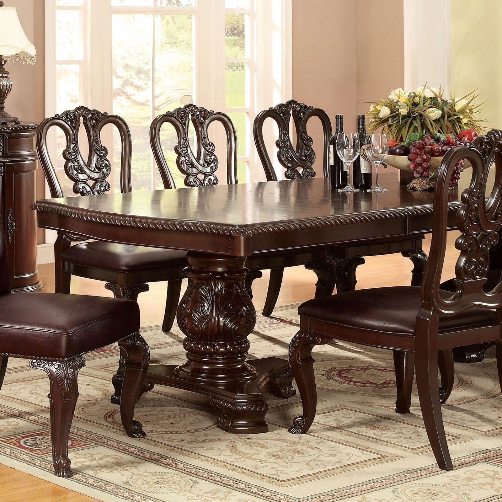Furniture of America Bellagio CM3319T TABLE Traditional Dining