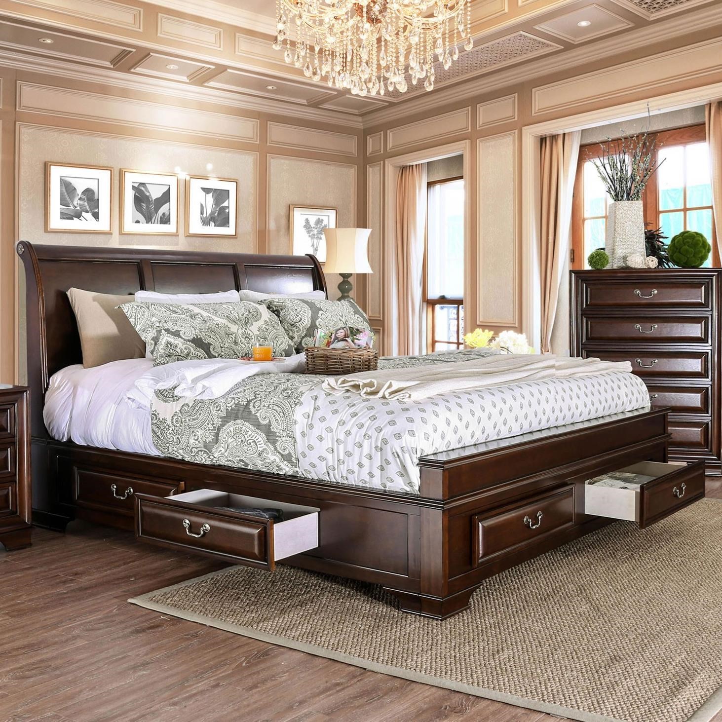 Furniture of America Brandt CM7302CH CK BED Transitional