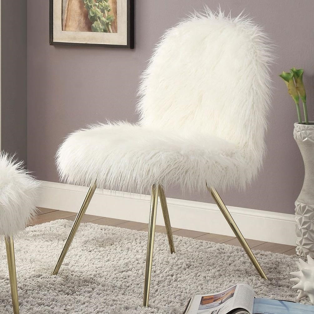 Chair with faux fur discount