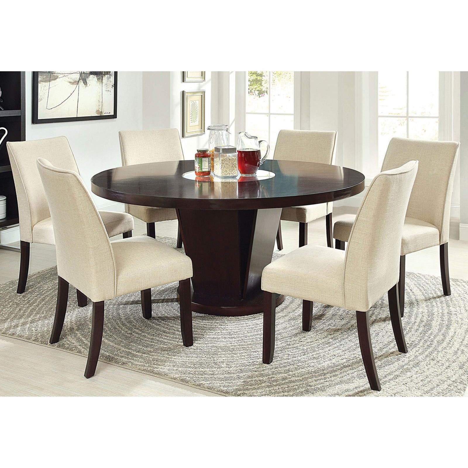 Tall round sales kitchen table set