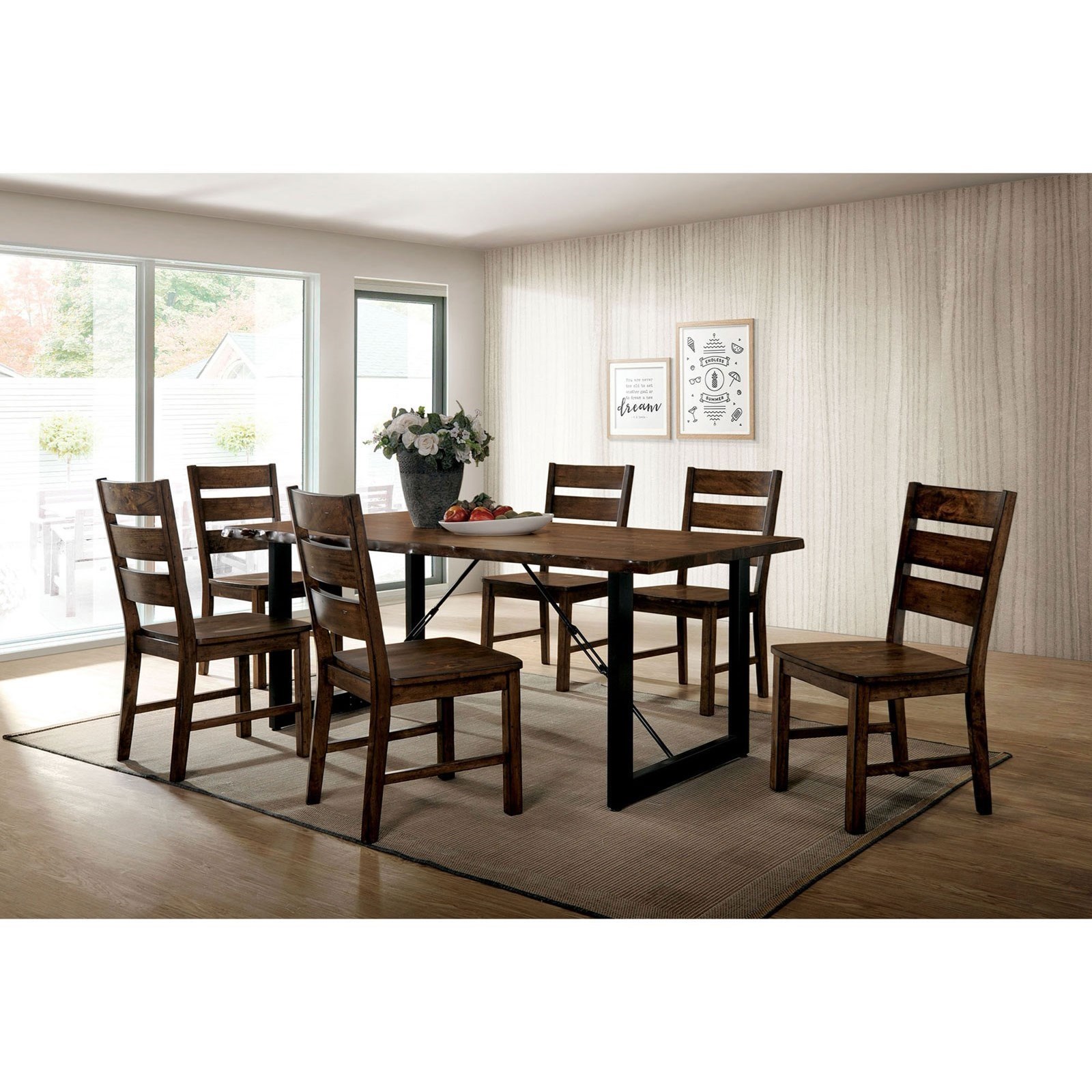 6 seater 2025 industrial dining table