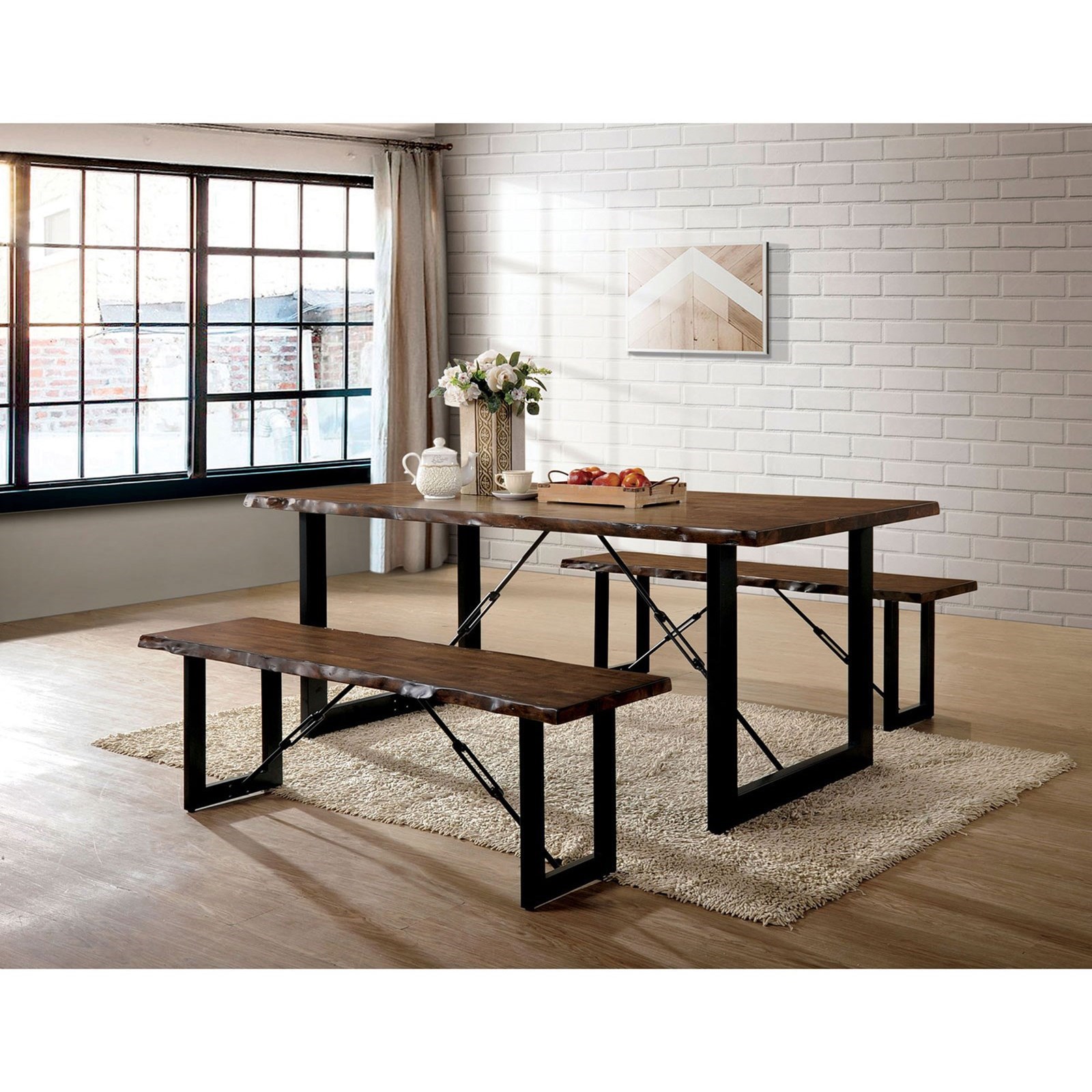 Furniture of America Dulce CM3604T Industrial Dining Table with