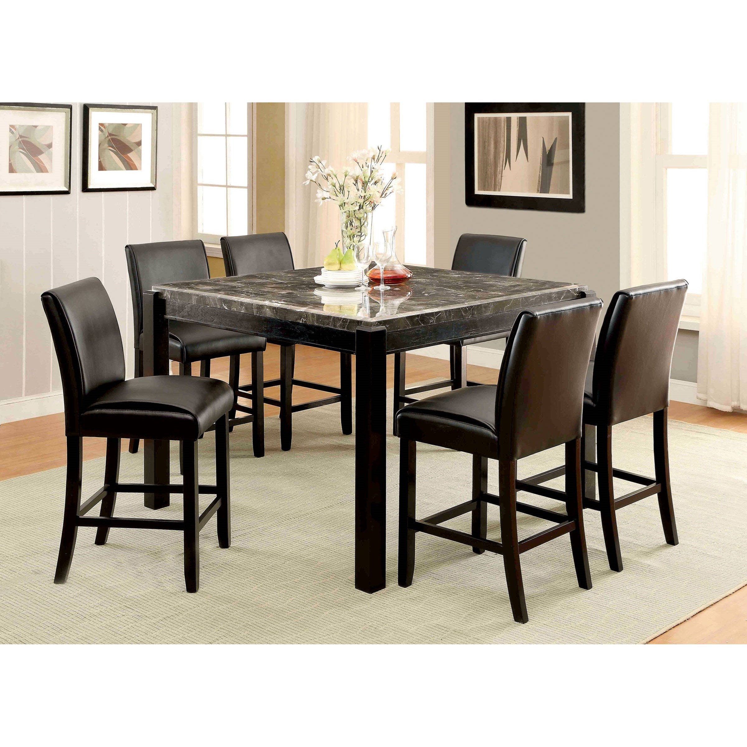 Contemporary counter height dining table hotsell set